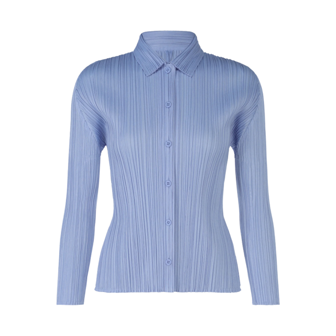 (W) 플리츠 플리즈 이세이 미야케 플리츠 셔츠 라이트 블루((W) Pleats Please Issey Miyake Pleats Shirt Light Blue) - 1