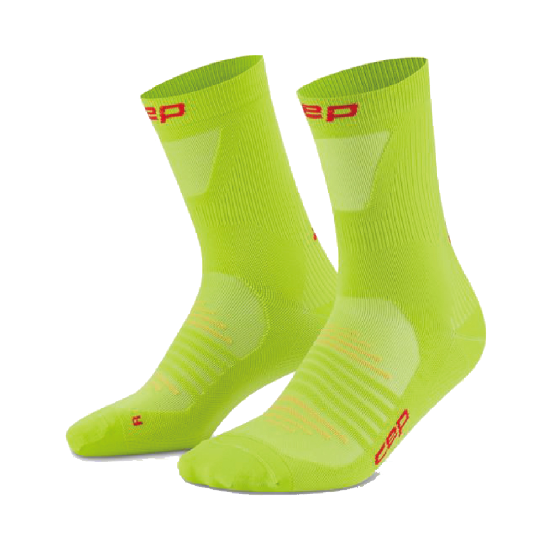 CEP 프로 런 울트라라이트 미드컷 삭스 라임 여성용(CEP Pro Run Ultralight Mid Cut Socks Lime Women)