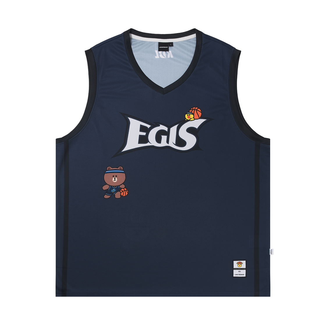 KBL x 라인 프렌즈 KCC 유니폼 네이비 (논 마킹 버전)(KBL x Line Friends KCC Uniform Navy (Non Marking Ver.))