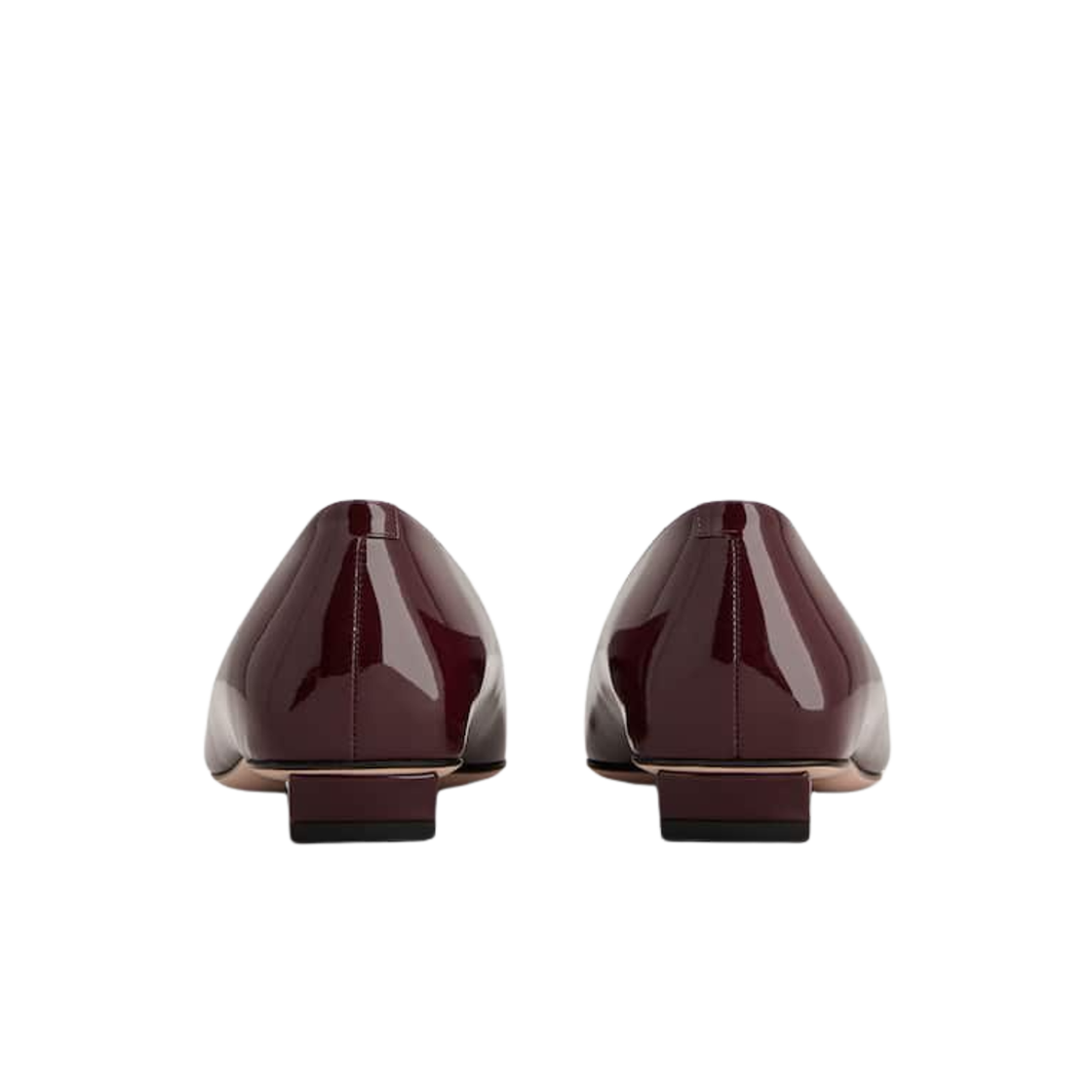(W) 로저 비비에 벨 비비에 메탈 버클 발레리나 페이턴트 레더 버건디((W) Roger Vivier Belle Vivier Metal Buckle Ballerinas Patent Leather Burgundy) - 2