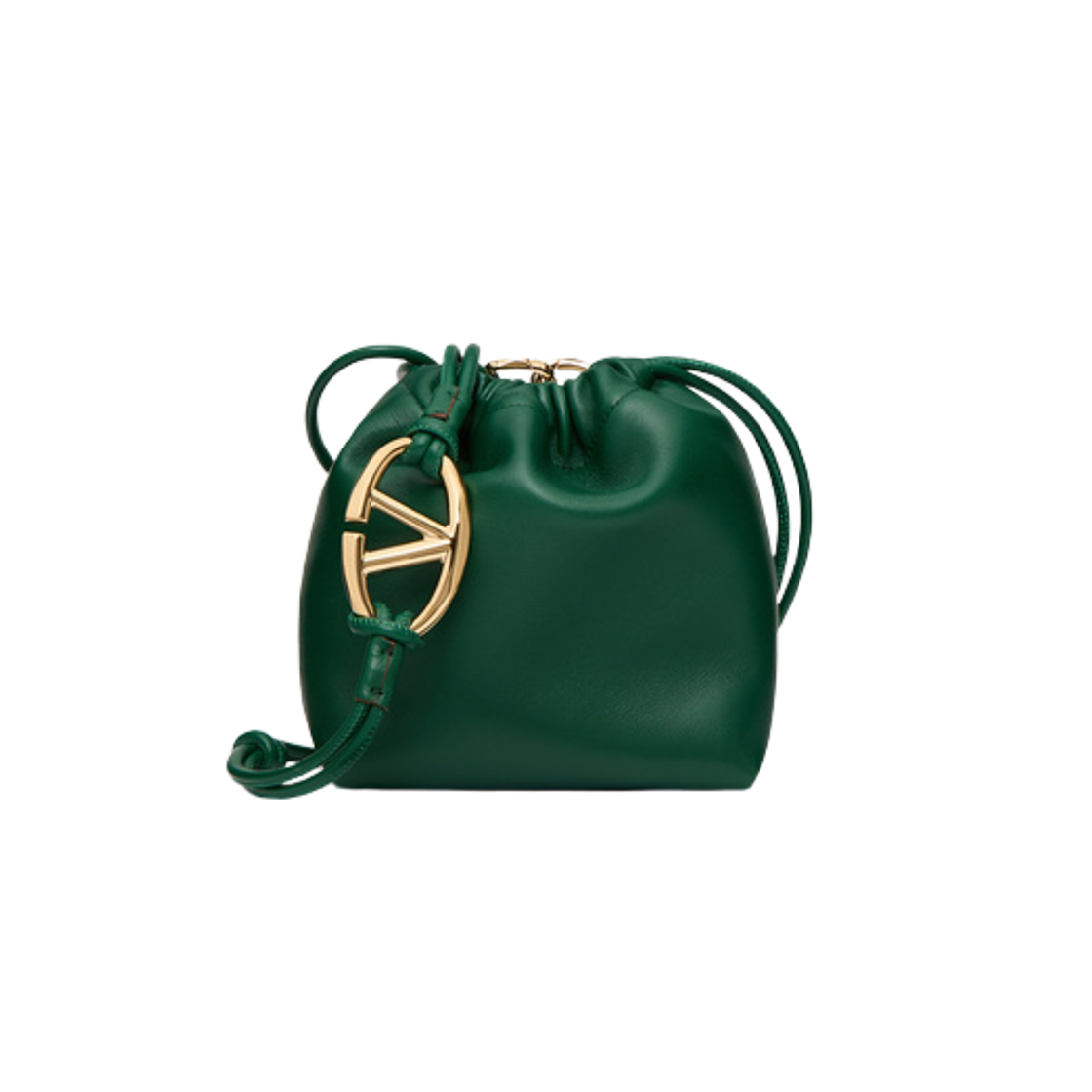 P0AC3ZFJY9S Valentino Vlogo Mini Pouf Bucket Bag Green