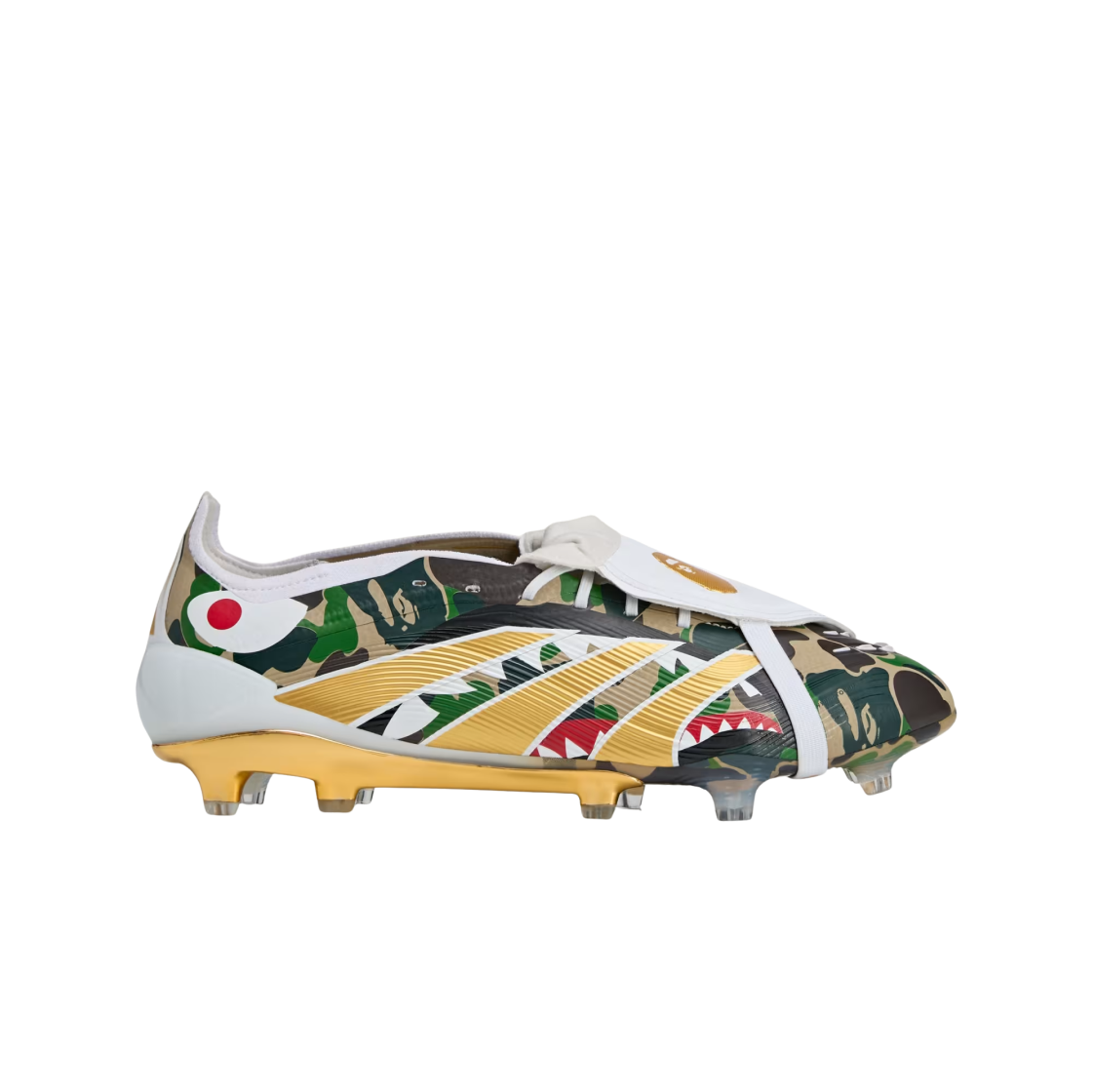 아디다스 x 베이프 프레데터 엘리트 FT FG M2 헴프 골드 메탈릭 클라우드 화이트(Adidas x BAPE Predator Elite FT FG M2 Hemp Gold Metallic Cloud White)