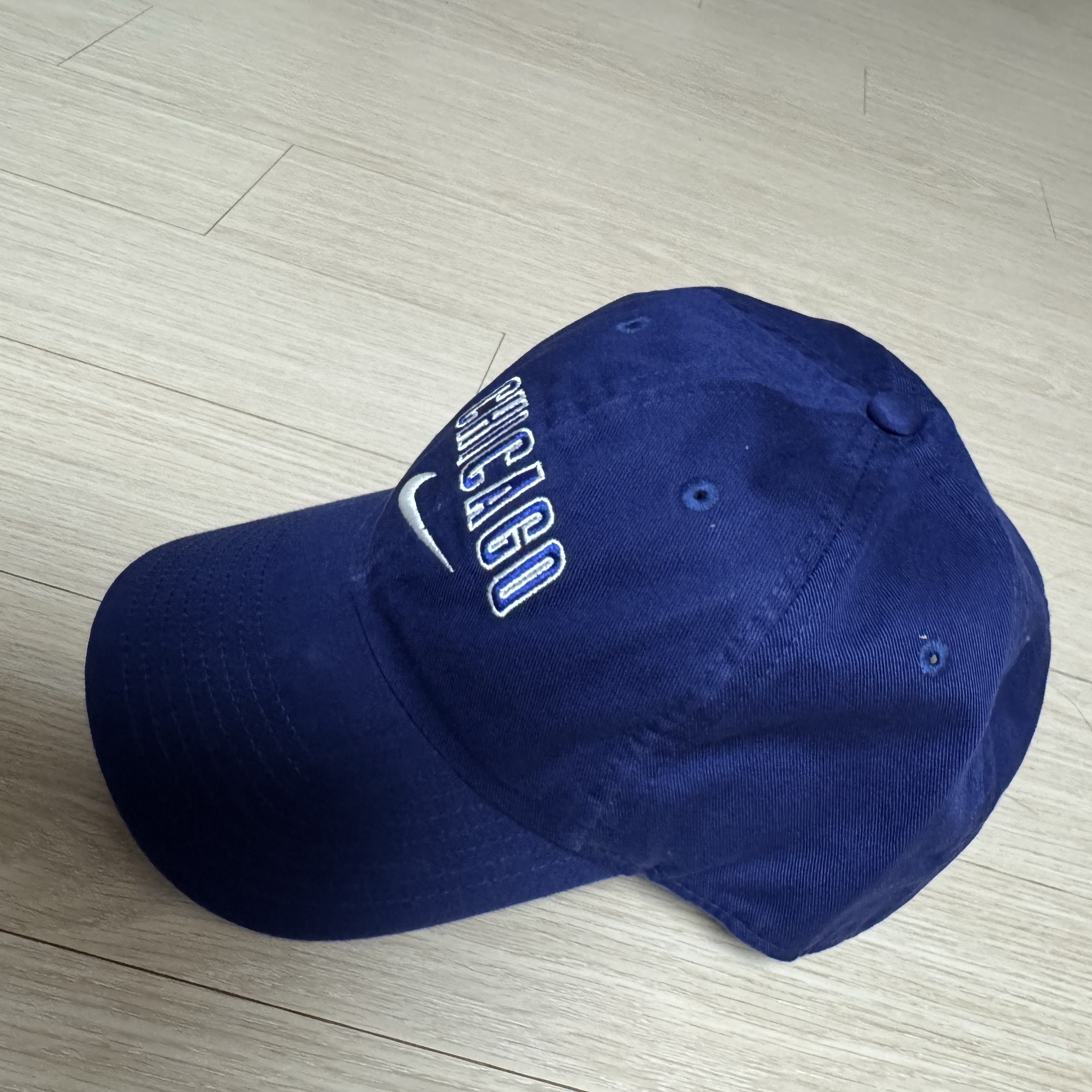 Nike Heritage 86 Wordmark Swoosh MLB Chicago Cubs Adjustable Hat Royal 착용 스타일