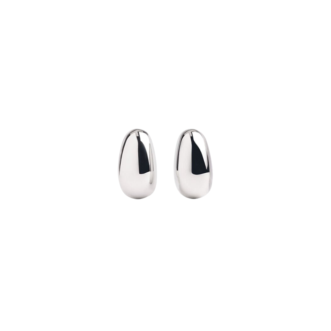 JWW00764AOT-4005-980 (W) Jacquemus Curvo Oval Earrings Silver