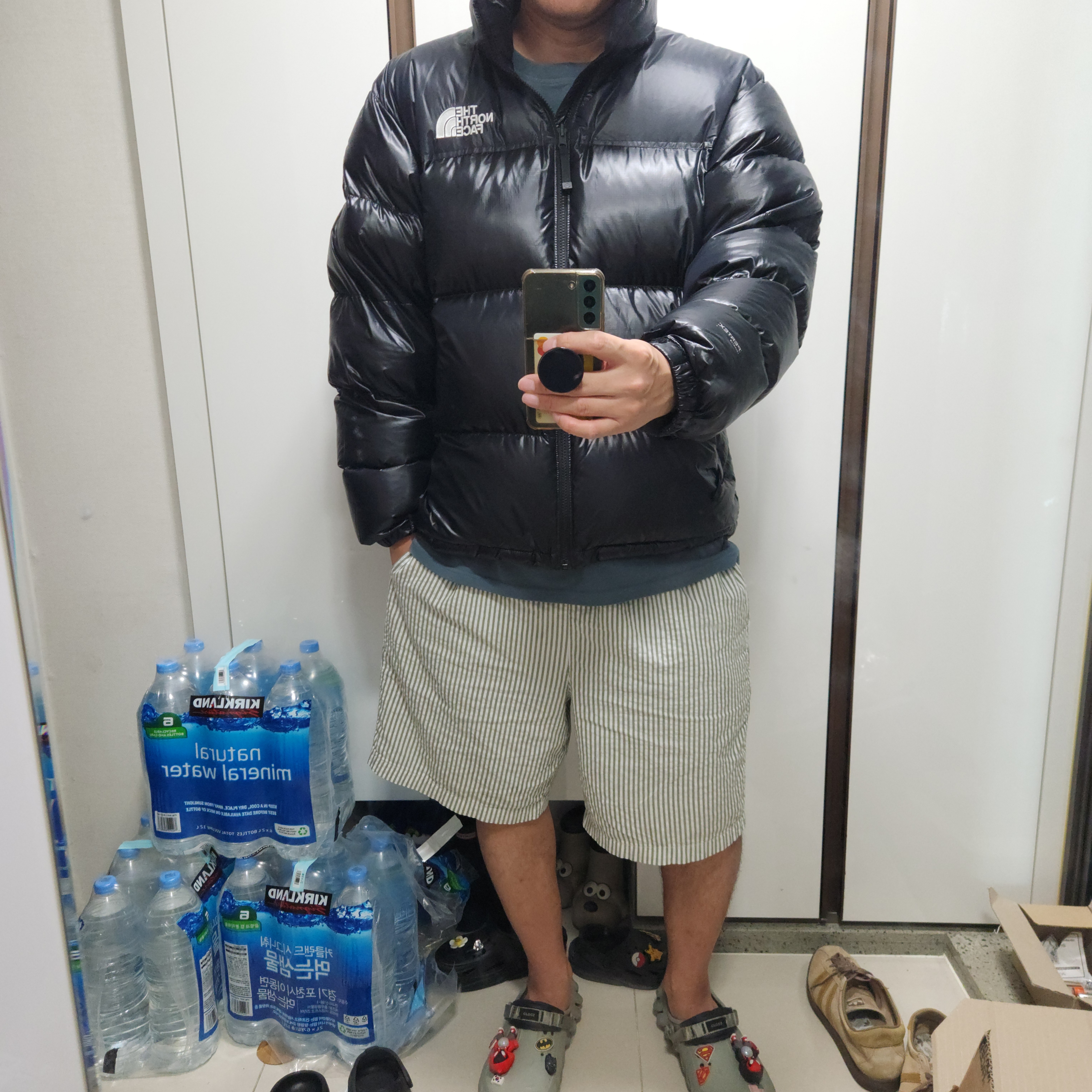 The North Face Quantum Nuptse RDS Jacket Black 착용 스타일 - 1