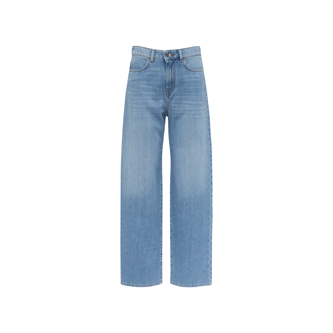 (W) 막스마라 스튜디오 자가라 오버사이즈 데님 진 라이트 블루((W) Max Mara Studio Zagara Oversized Denim Jeans Light Blue)