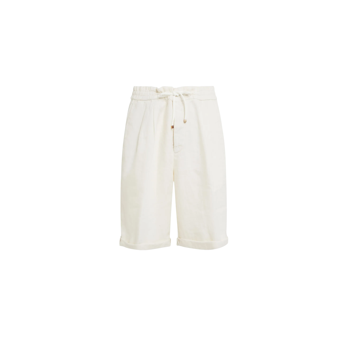M243DU0020-C5797 Brunello Cucinelli Linen Bermuda Shorts Off White