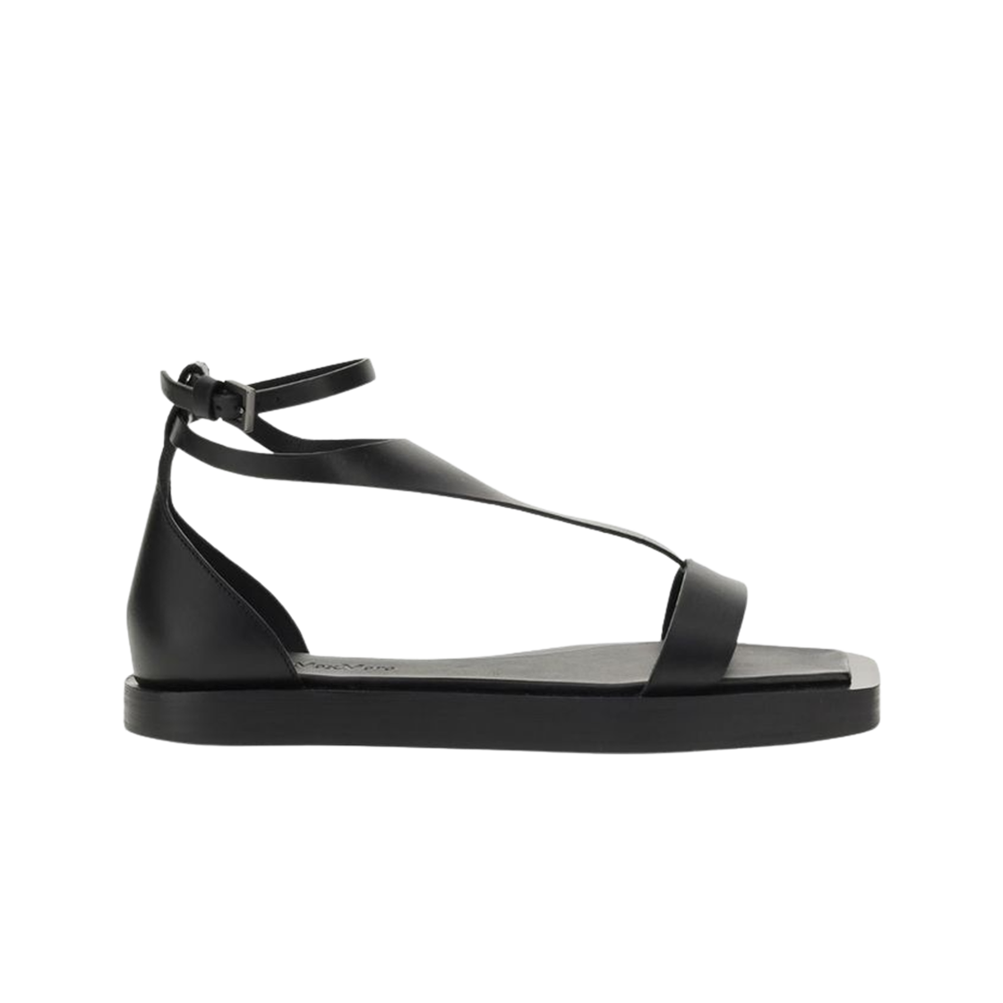 (W) 막스마라 벨라플랫 샌들 블랙((W) Max Mara Velaflat Sandals Black)