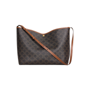 Celine Triomphe Canvas Calfskin Soft Shopper Bag Tan