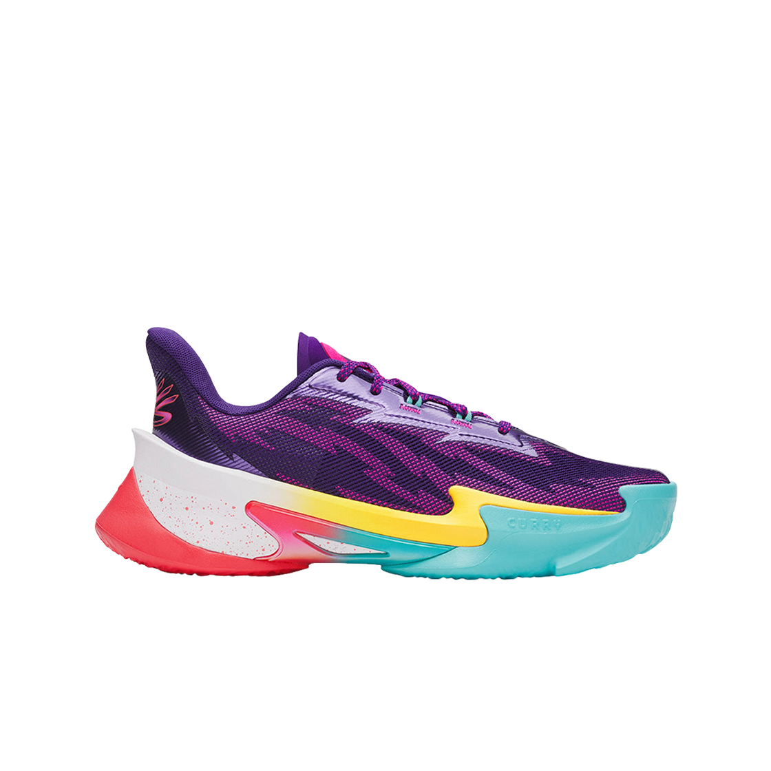 3027983-500 Under Armour Curry Series 7 Purple Virtual Pink