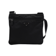 Prada Black Pocono Nylon Triangle Logo Messenger Bag (Unisex)
