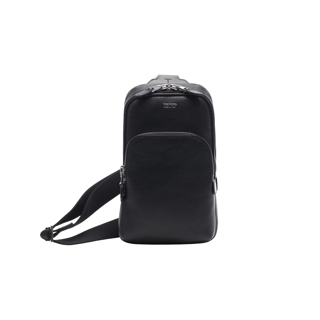 H0592-LGO011S-1N001 Tom Ford Logo Leather Sling Bag Black