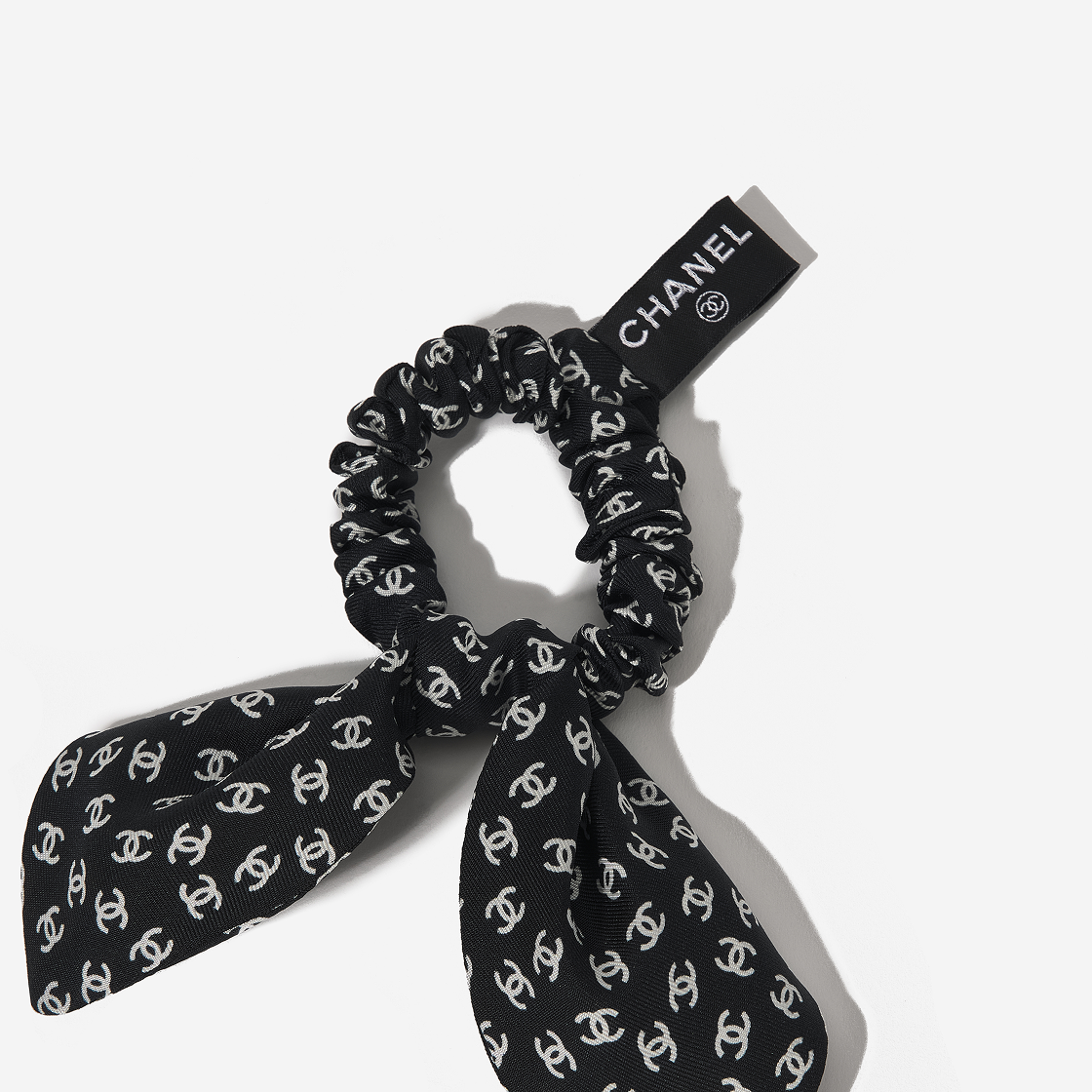 (W) 샤넬 헤어 액세서리 실크 트윌 & 블랙 화이트((W) Chanel Hair Accessory Silk Twill & Black White) - 3