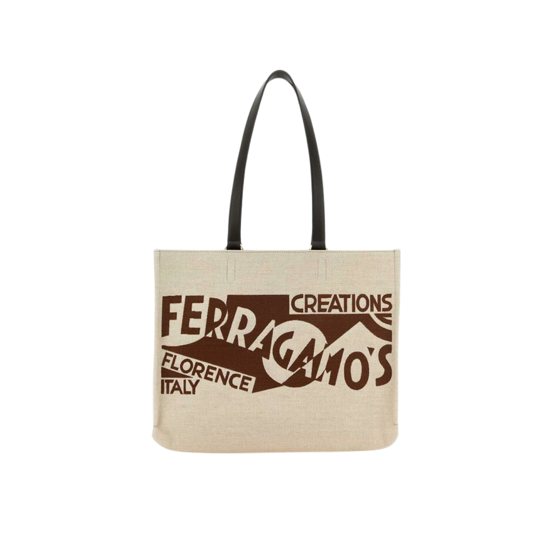 219475-776545 Ferragamo Large Canvas Tote Bag Sand