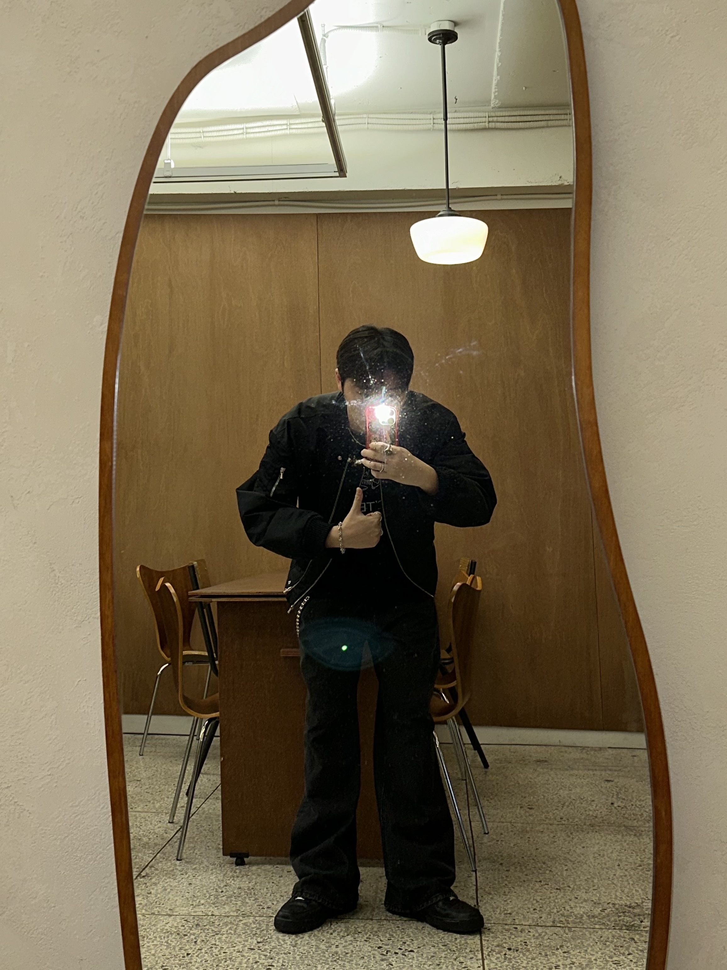 [KREAM 단독] STU Double Way Short Bomber Black, Nike Air Force 1 Mid '07 Black 착용 스타일 - 2