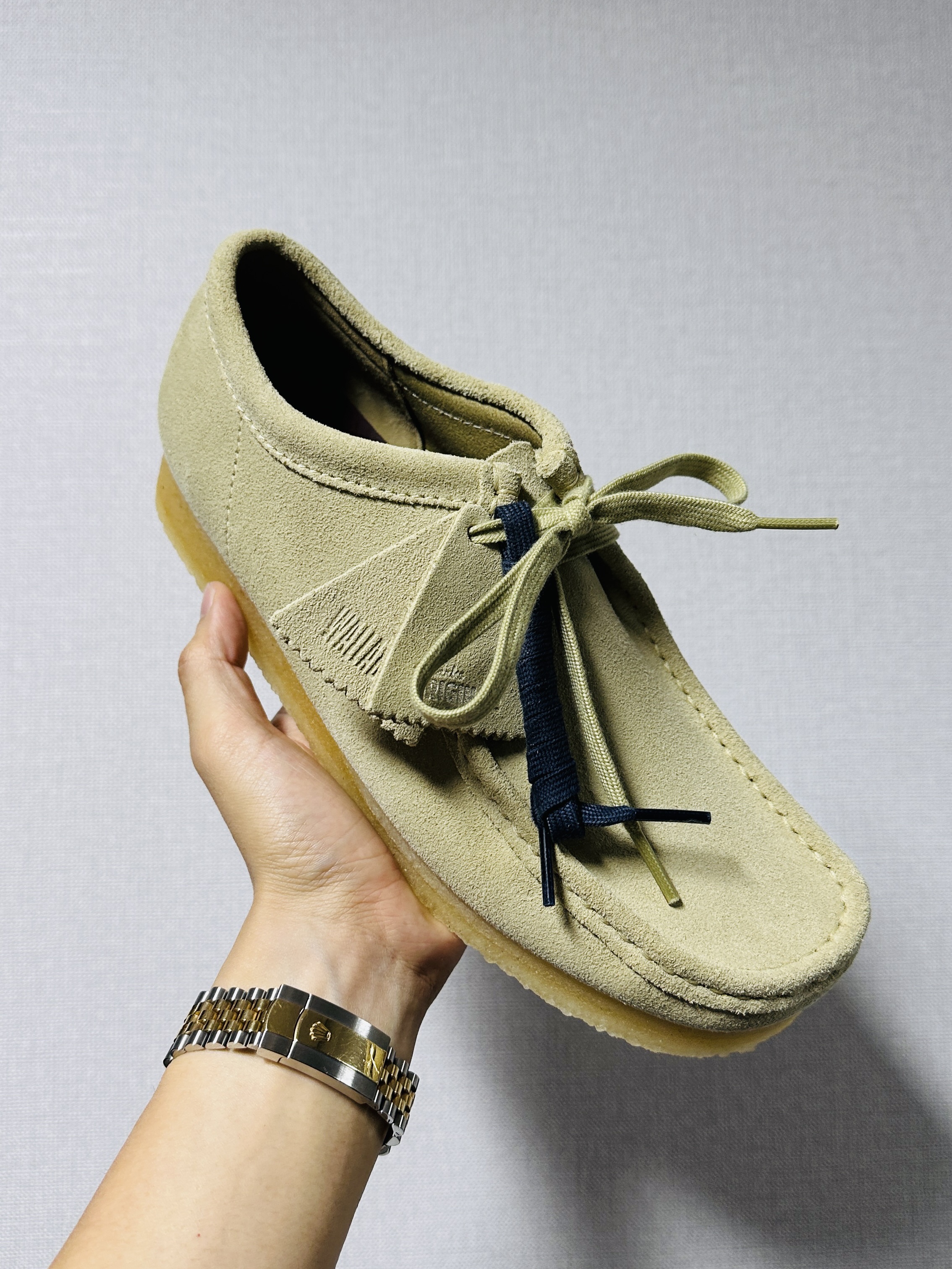 Clarks Wallabee Maple Suede 착용 스타일