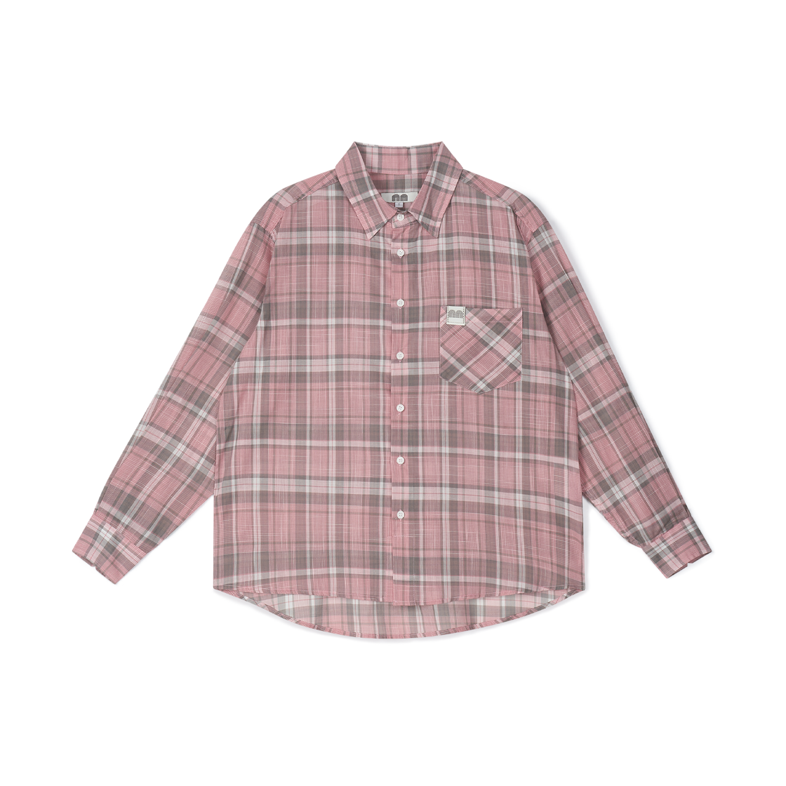 낫뉴 nn 라벨 체크 셔츠 핑크(Not New nn Label Check Shirts - Pink)