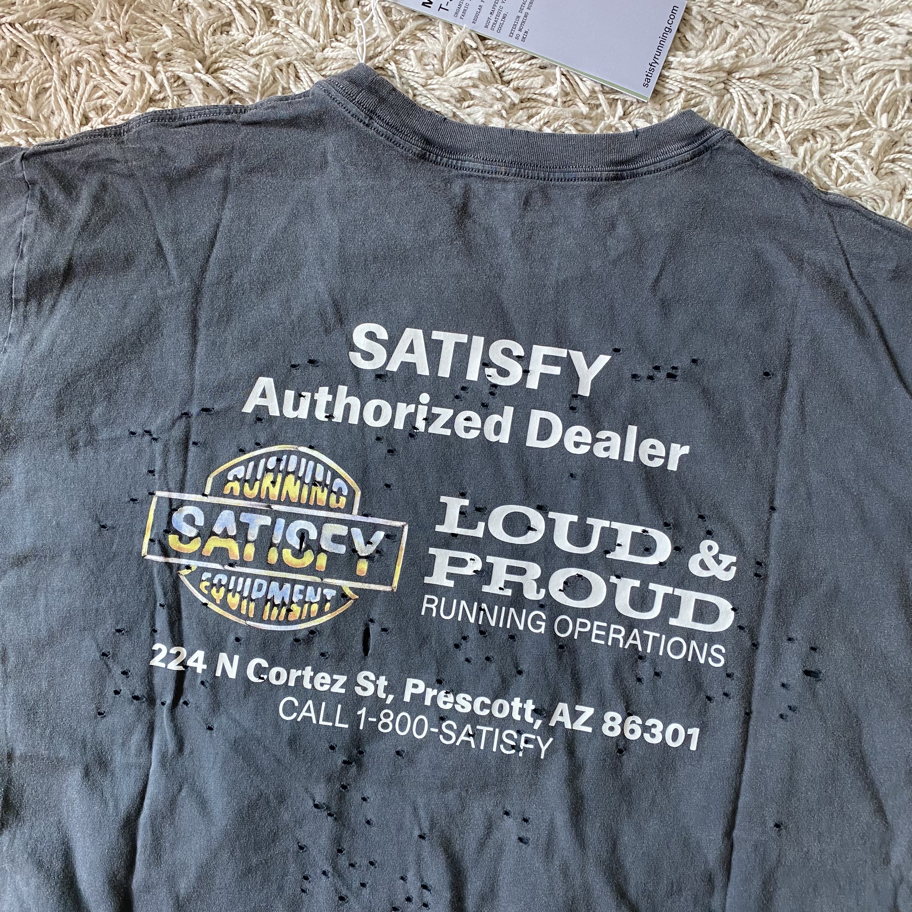 Satisfy MothTech Harley T-Shirt Aged Black 착용 스타일 - 2