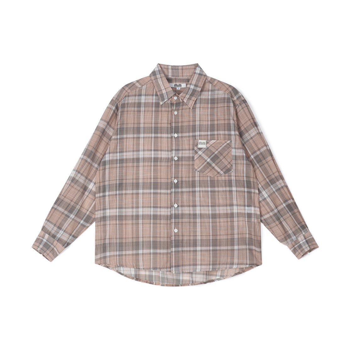 nnsh03br Not New nn Label Check Shirts - Brown