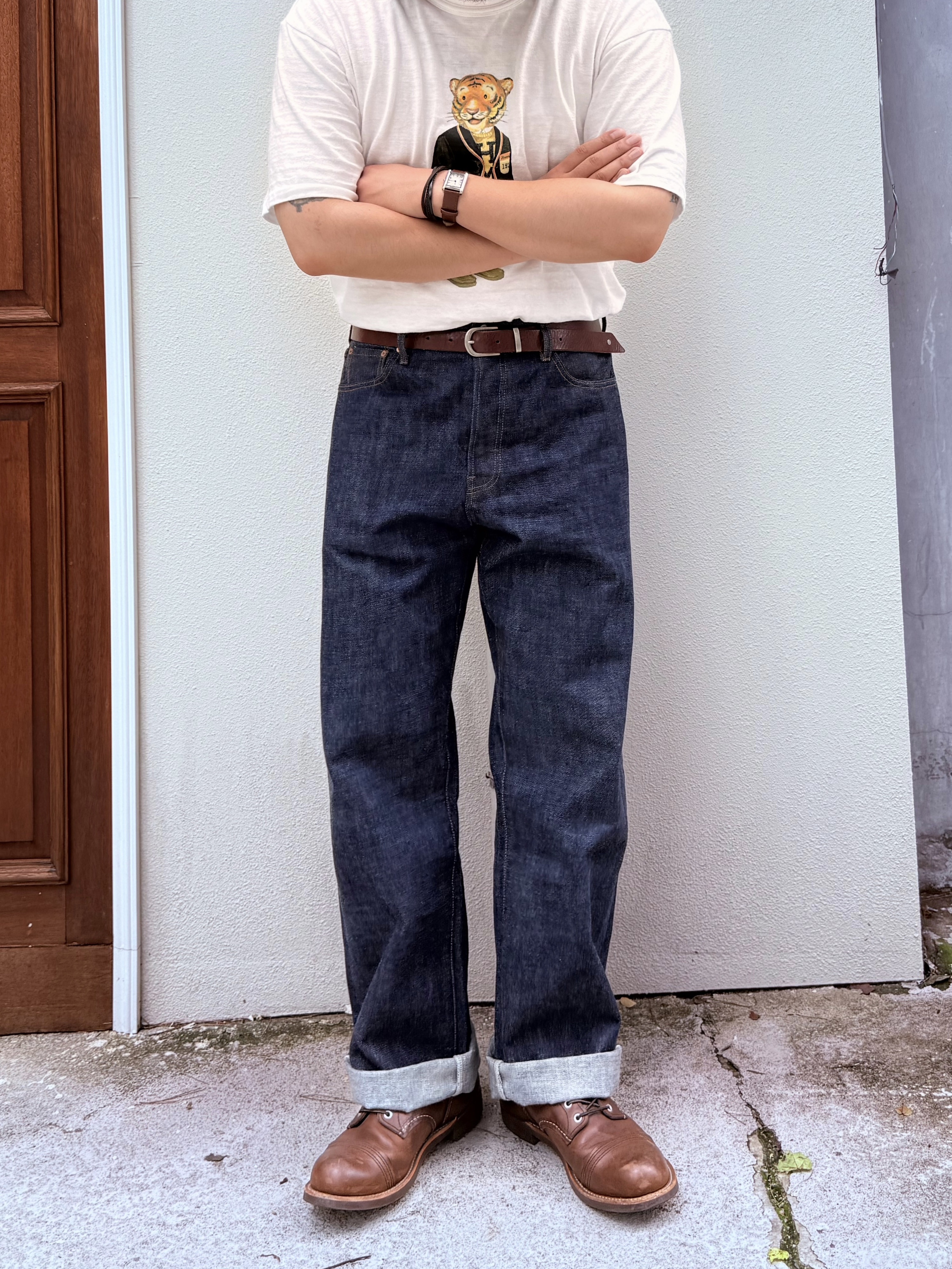 Human Made Graphic T-Shirt #4 White, Red Wing Iron Ranger 8111 Amber Harness - D 착용 스타일 - 1