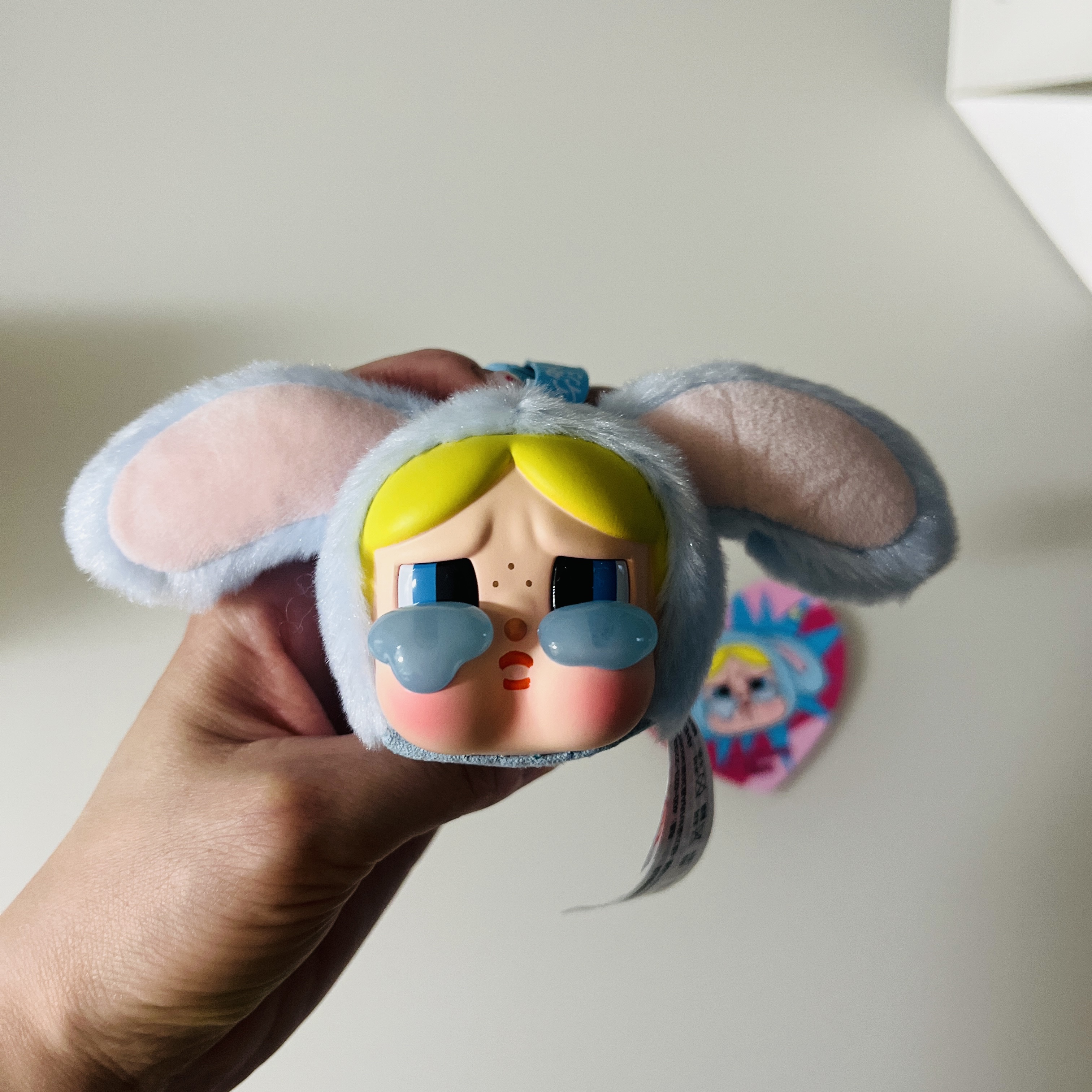 Pop Mart Crybaby x Powerpuff Girls Series Keyring Bunny Bubbles (Opened Case) 착용 스타일