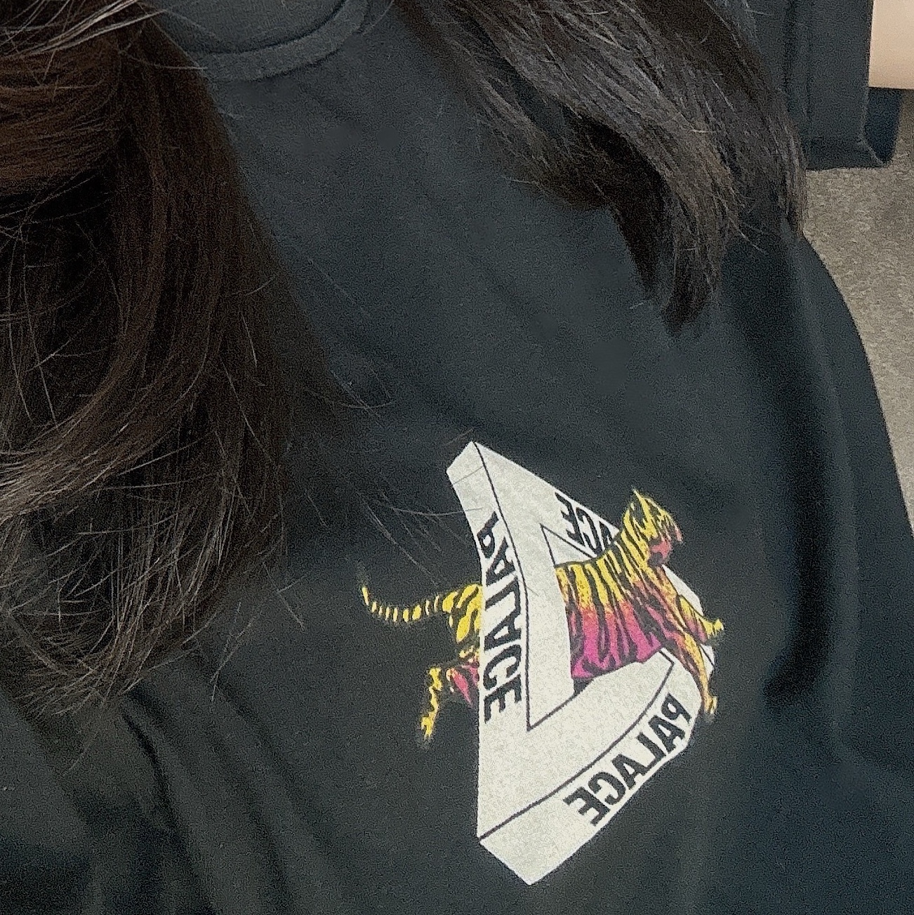 Palace Korea Tri-Ferg T-Shirt Black - 24SS 착용 스타일 - 2