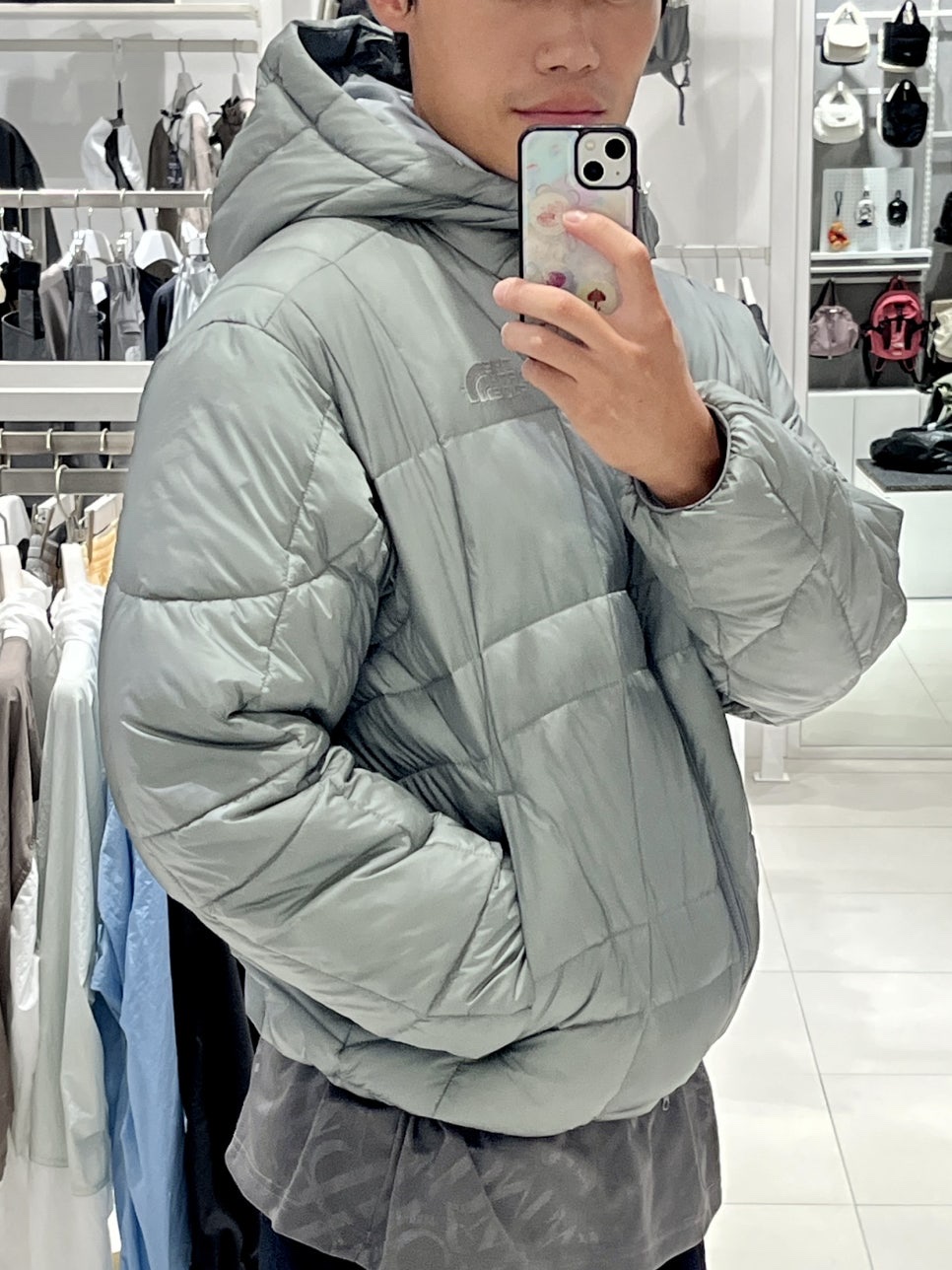 The North Face White Label Wave LT On Ball Jacket Black, The North Face Wave LT On Jacket Black -25FW 착용 스타일 - 4