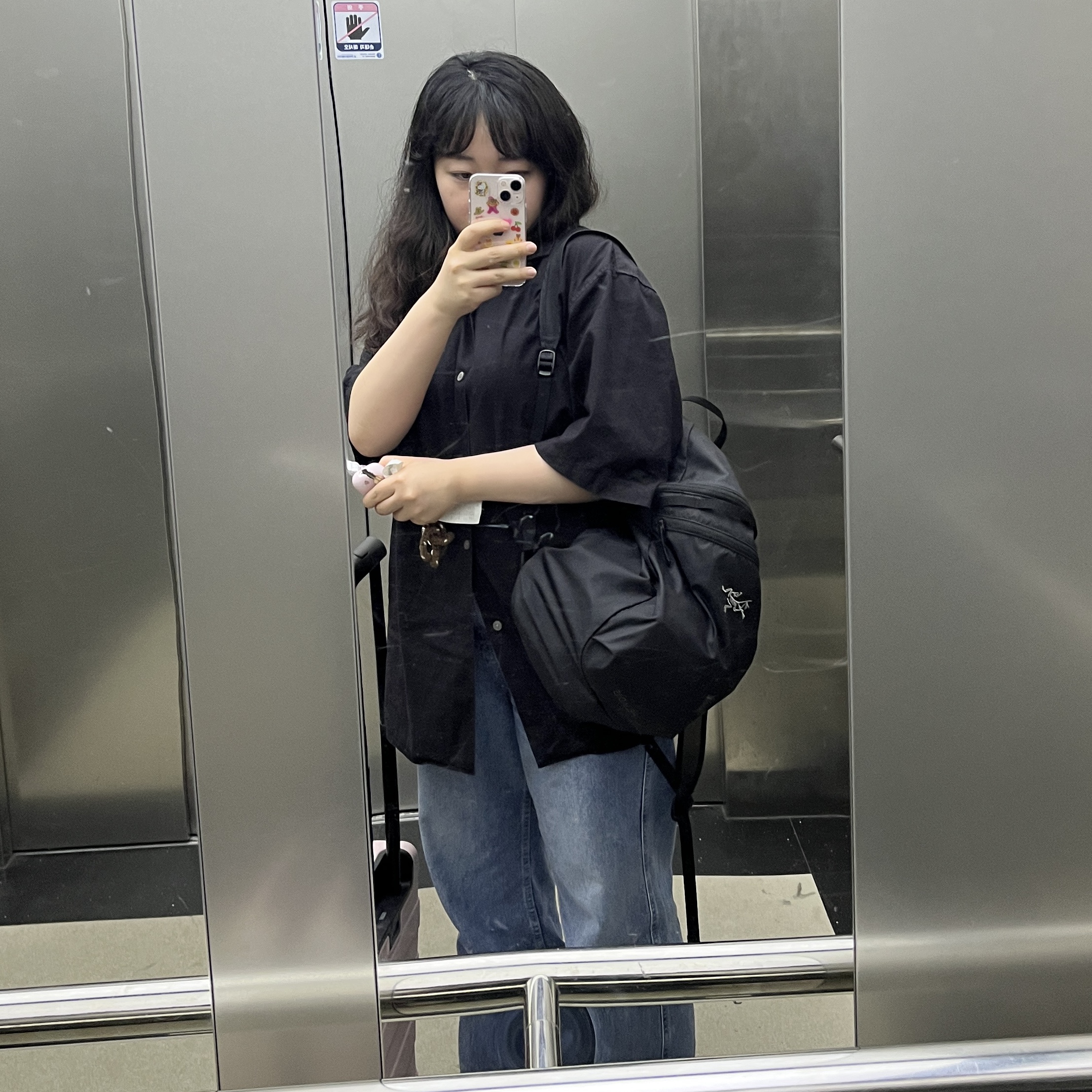 Arc'teryx Heliad 15 Backpack Black 착용 스타일