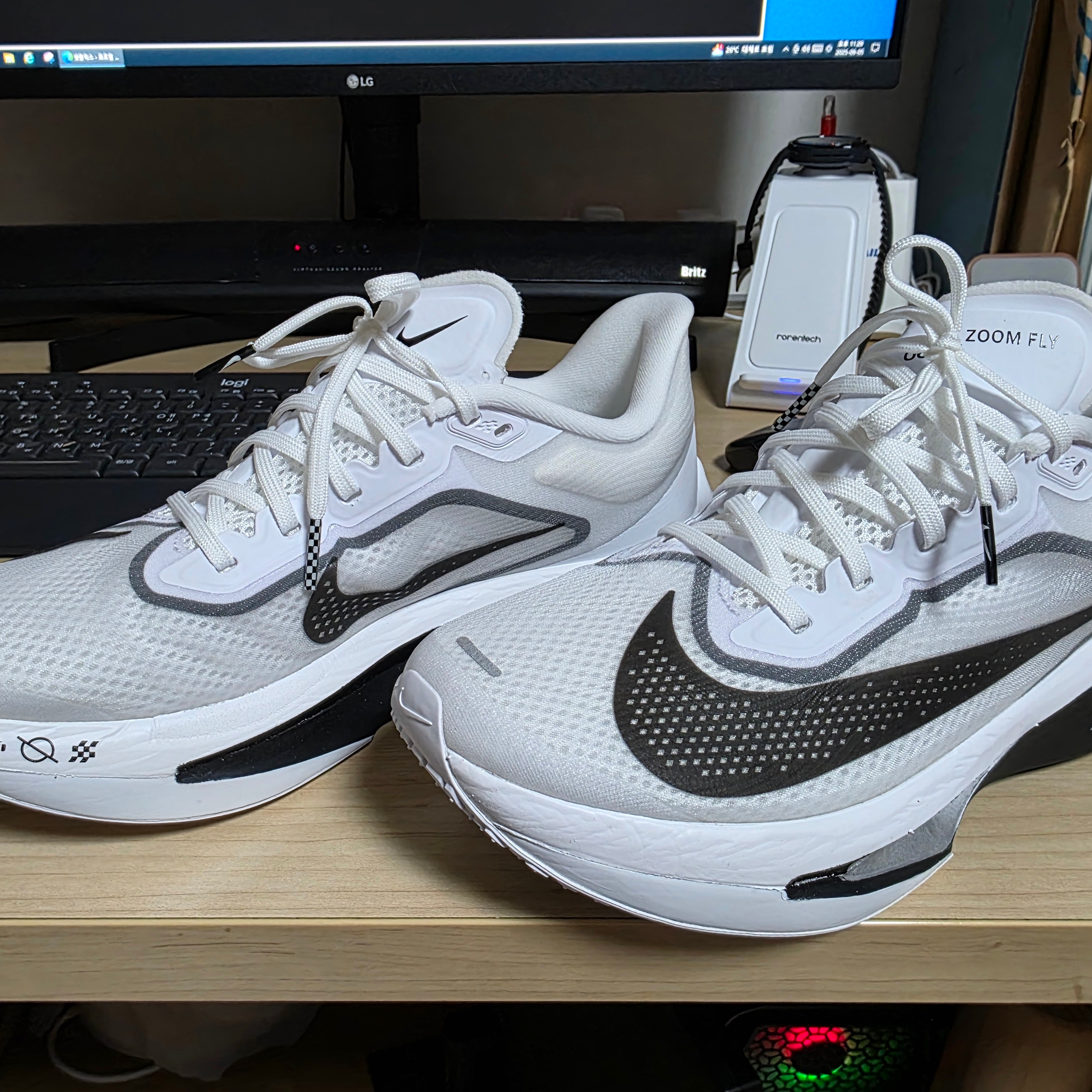 Nike Zoom Fly 6 White Smoke Grey 착용 스타일
