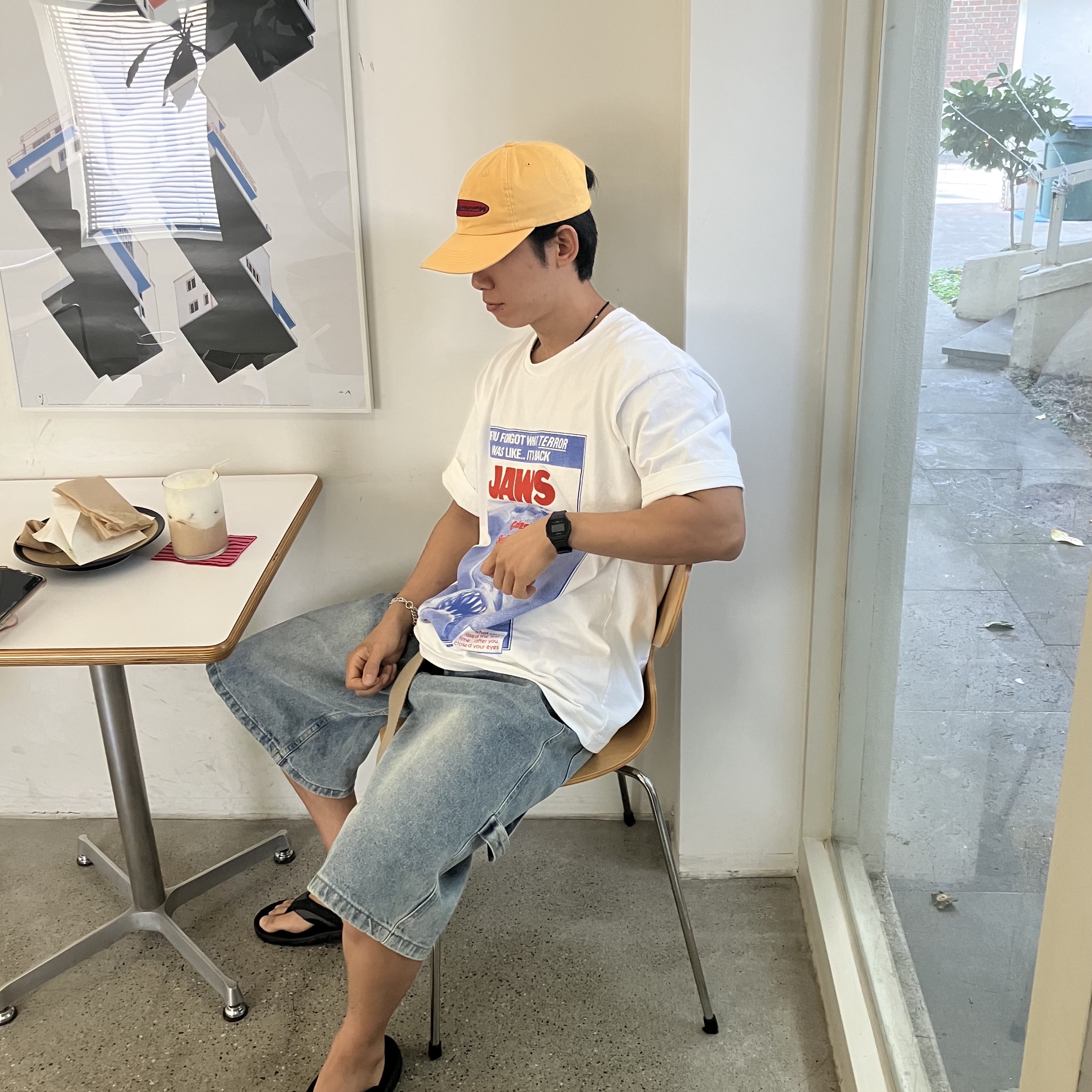 Casio x Youth LW-204-1BDF, Supreme Oval 6-Panel Pale Orange - 23SS 착용 스타일 - 1