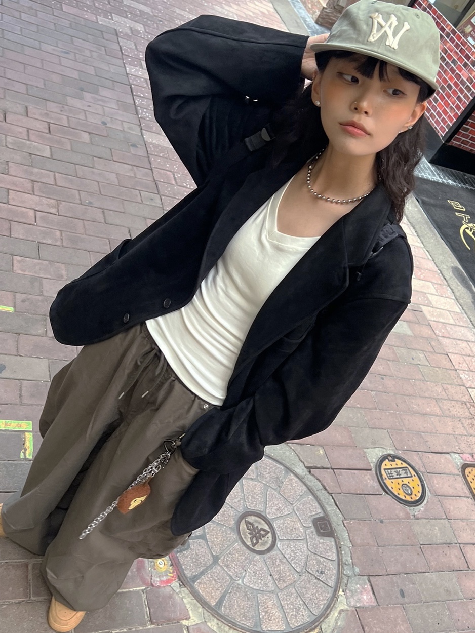 Aoiro 6-Panel Bone A/N Cap Olive, Nike Air Force 1 '07 WB Flax 착용 스타일 - 2