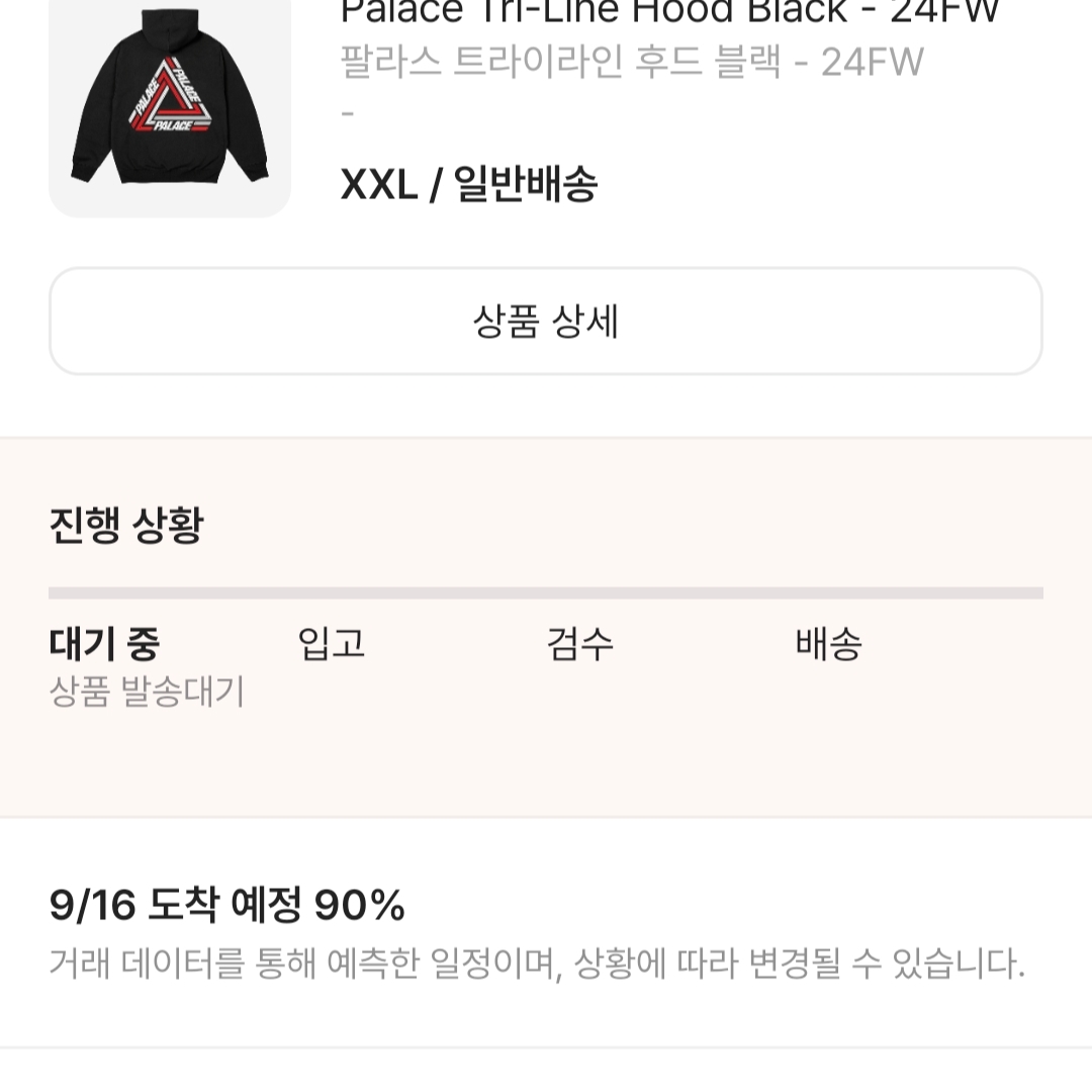 Palace Tri-Line Hood Black - 24FW 착용 스타일
