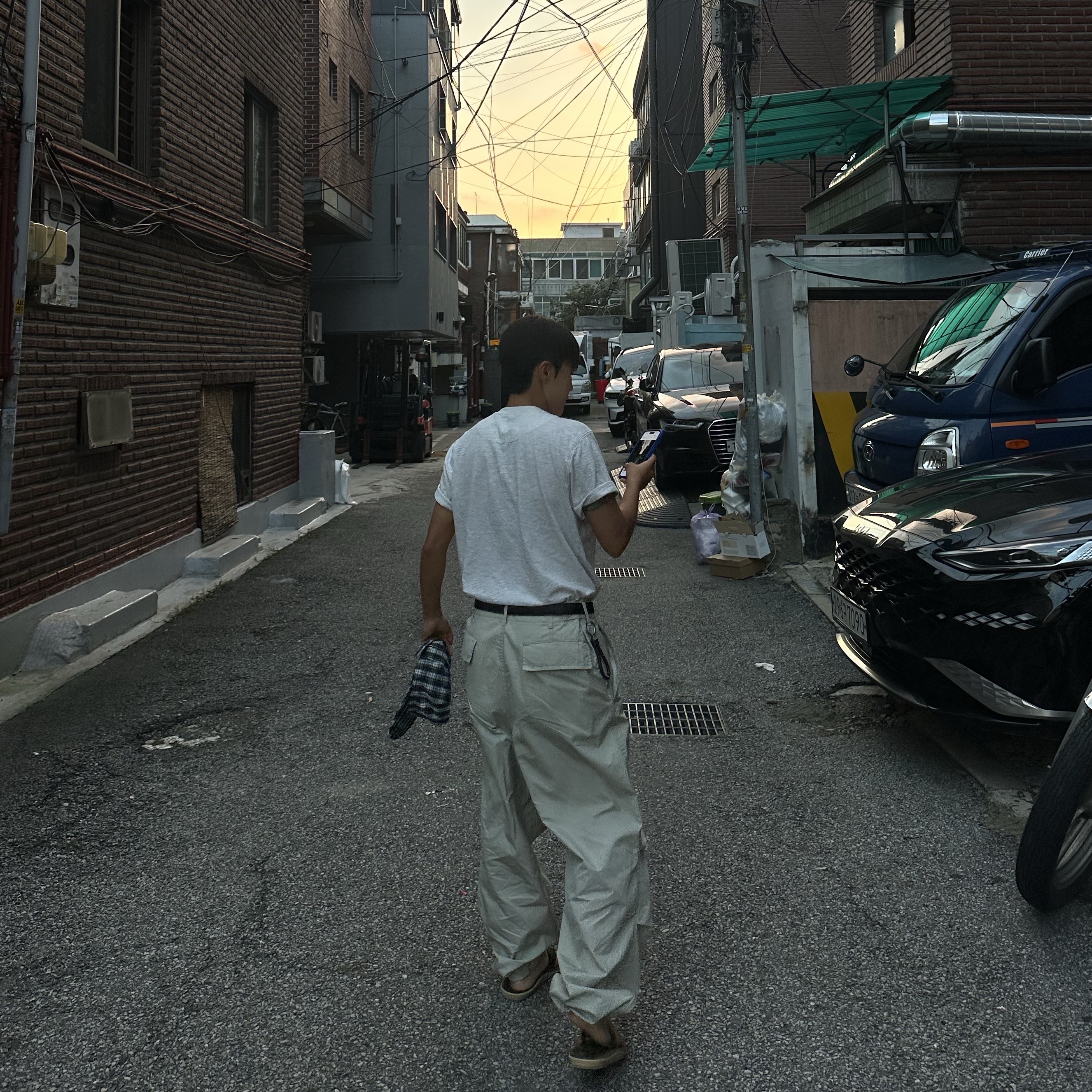 (W) Uniqlo Jersey Barrel Leg Pants Beige - KR, Island Slipper Two Tone Leather Suede Army Green Olive 착용 스타일
