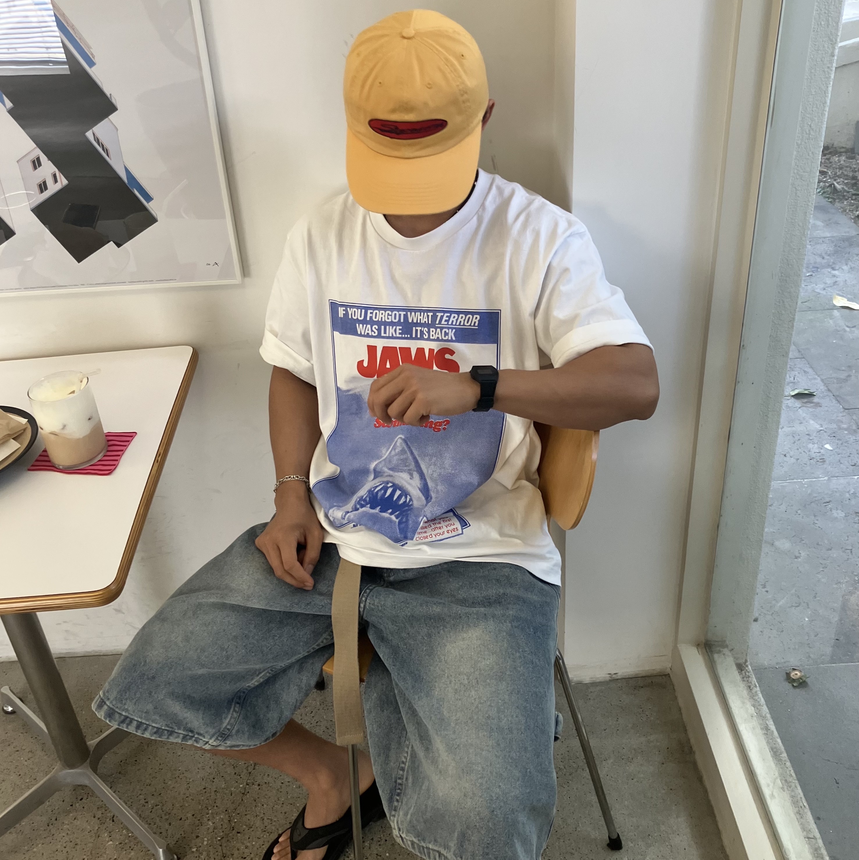 Casio x Youth LW-204-1BDF, Supreme Oval 6-Panel Pale Orange - 23SS 착용 스타일 - 2