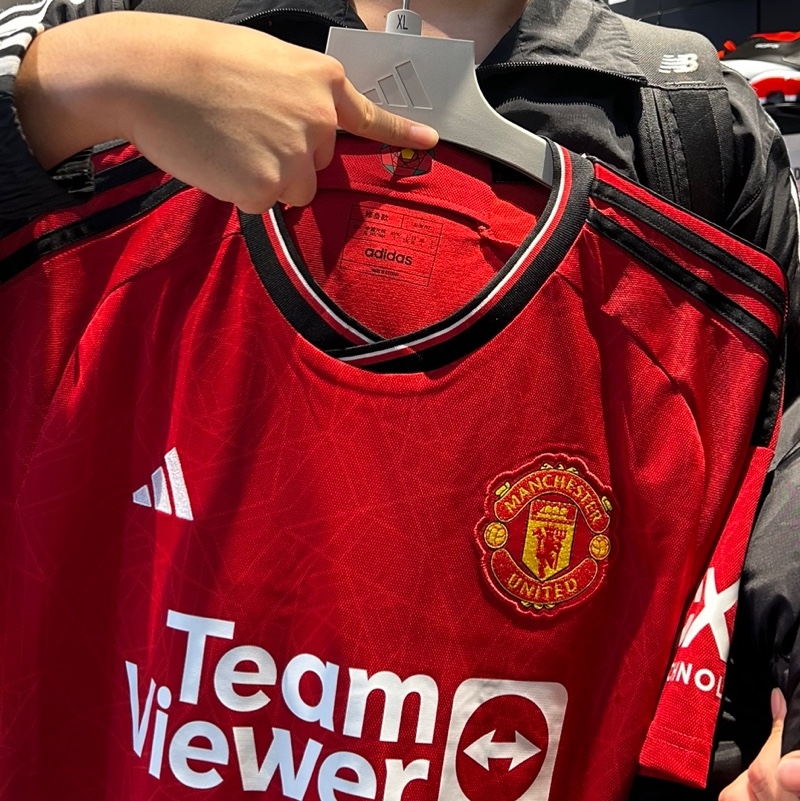 Adidas Manchester United 2023/24 Home Jersey Team Collegiate Red - KR Sizing (Non Marking Ver.) 착용 스타일
