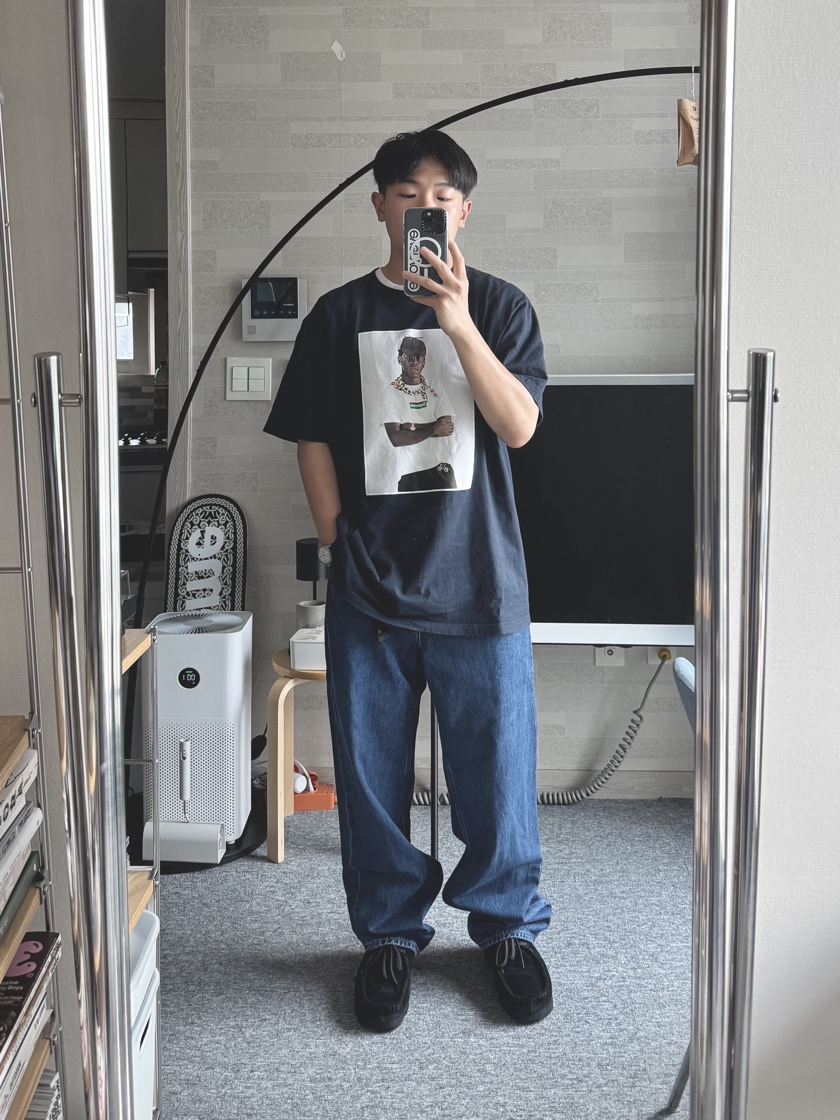 Supreme Tyler The Creator T-Shirt Navy - 24FW 착용 스타일