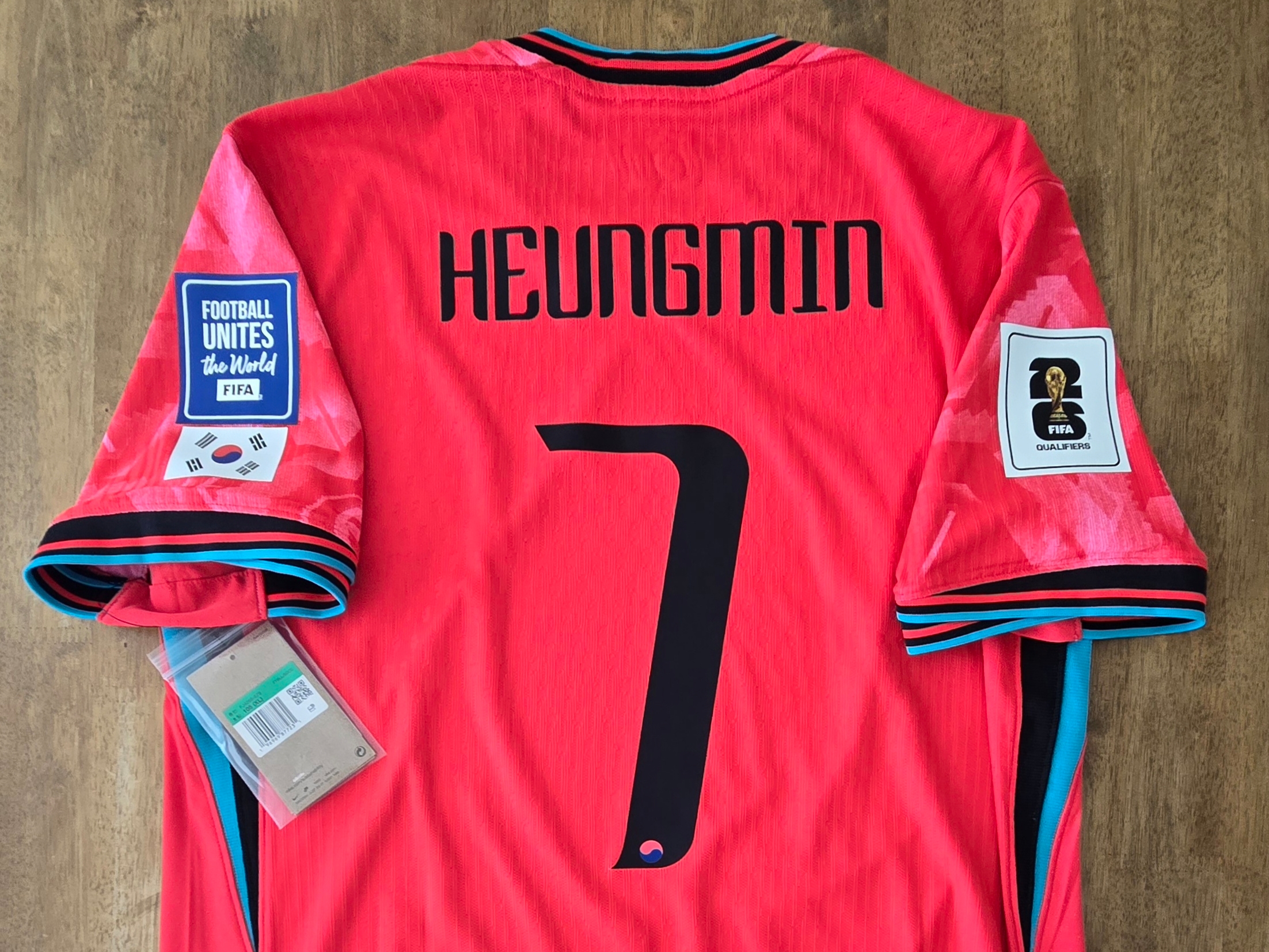Nike Korea 2023/24 Dri-Fit Stadium Home Replica Jersey Black Global Red - Asia (Non Marking Ver.) 착용 스타일