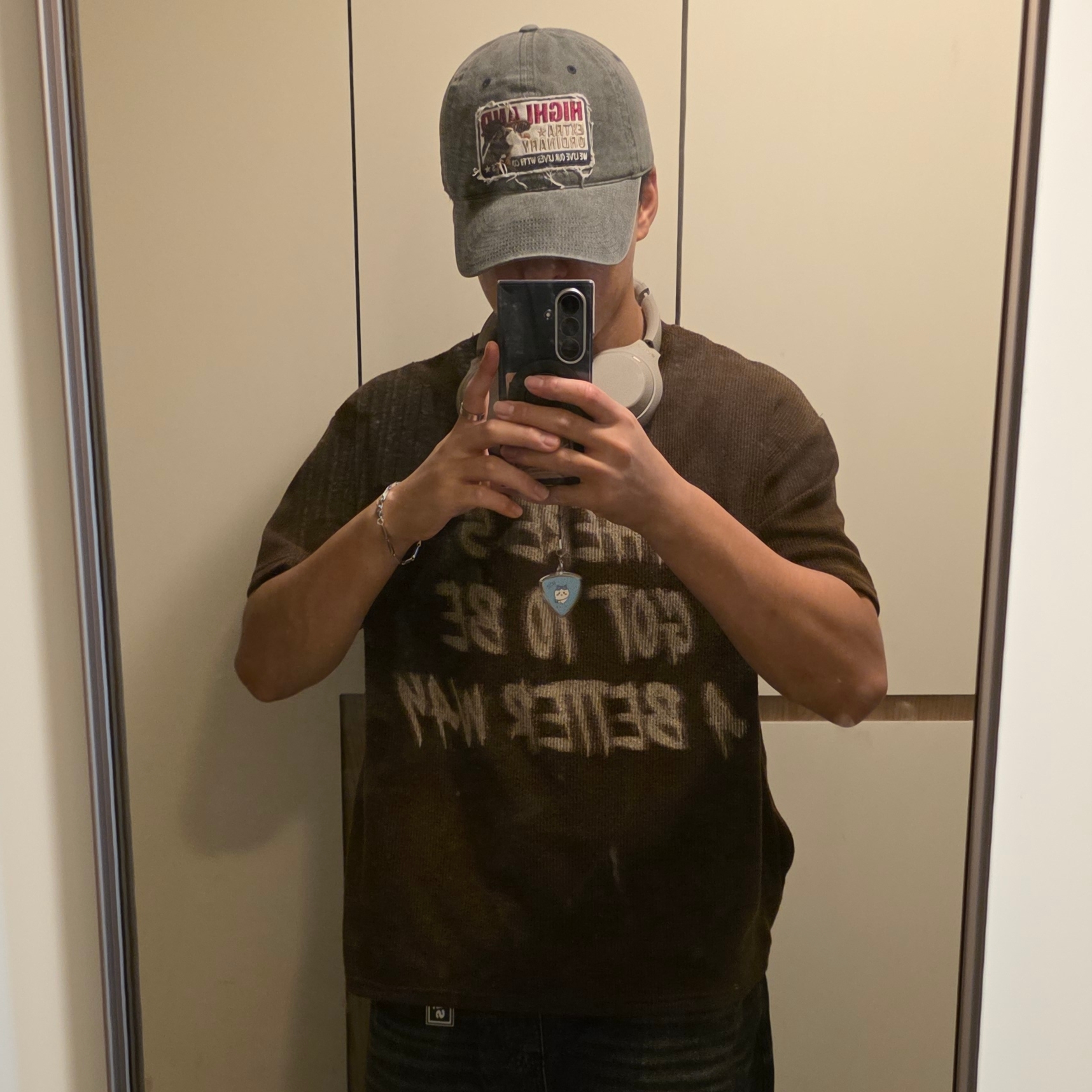 PLATEAU Big Size Ballcap XL High EA VTG Grey 착용 스타일 - 2