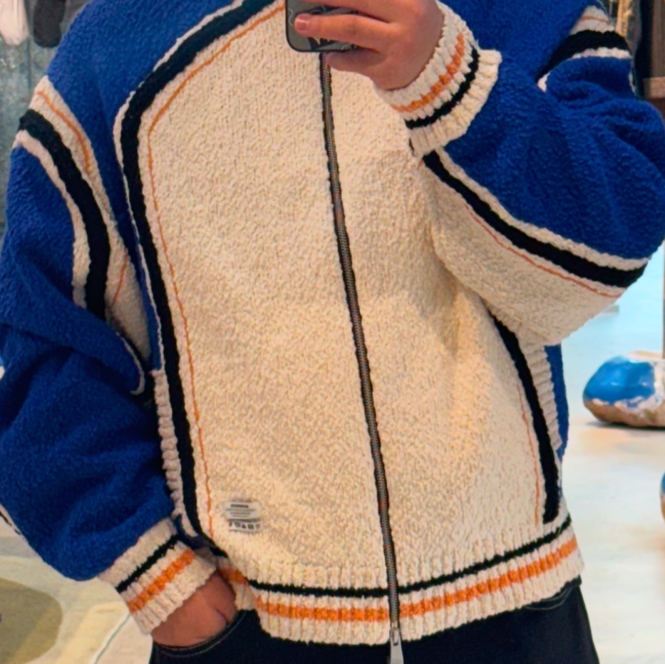 Ader Error Alieb Knit Z-Blue μ°©μ© μ€νμΌ - 1