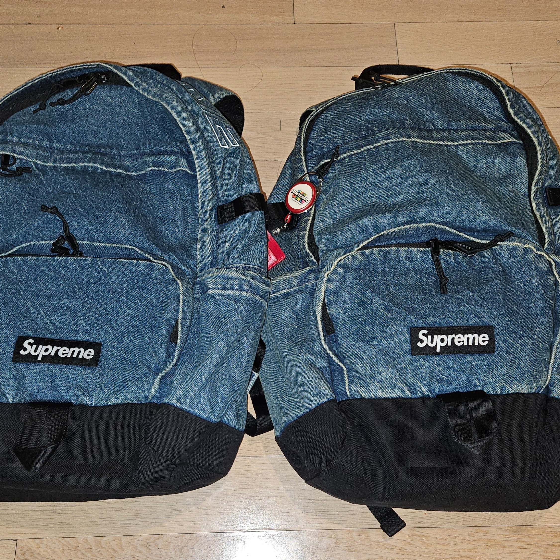 Supreme Denim Backpack Washed Indigo - 25FW 착용 스타일