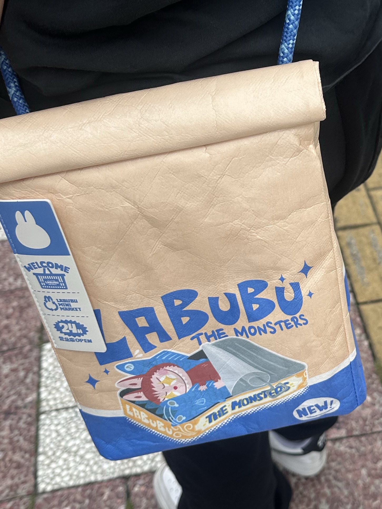 Pop Mart Labubu The Monsters Wacky Mart Series Messenger Bag 착용 스타일 - 2