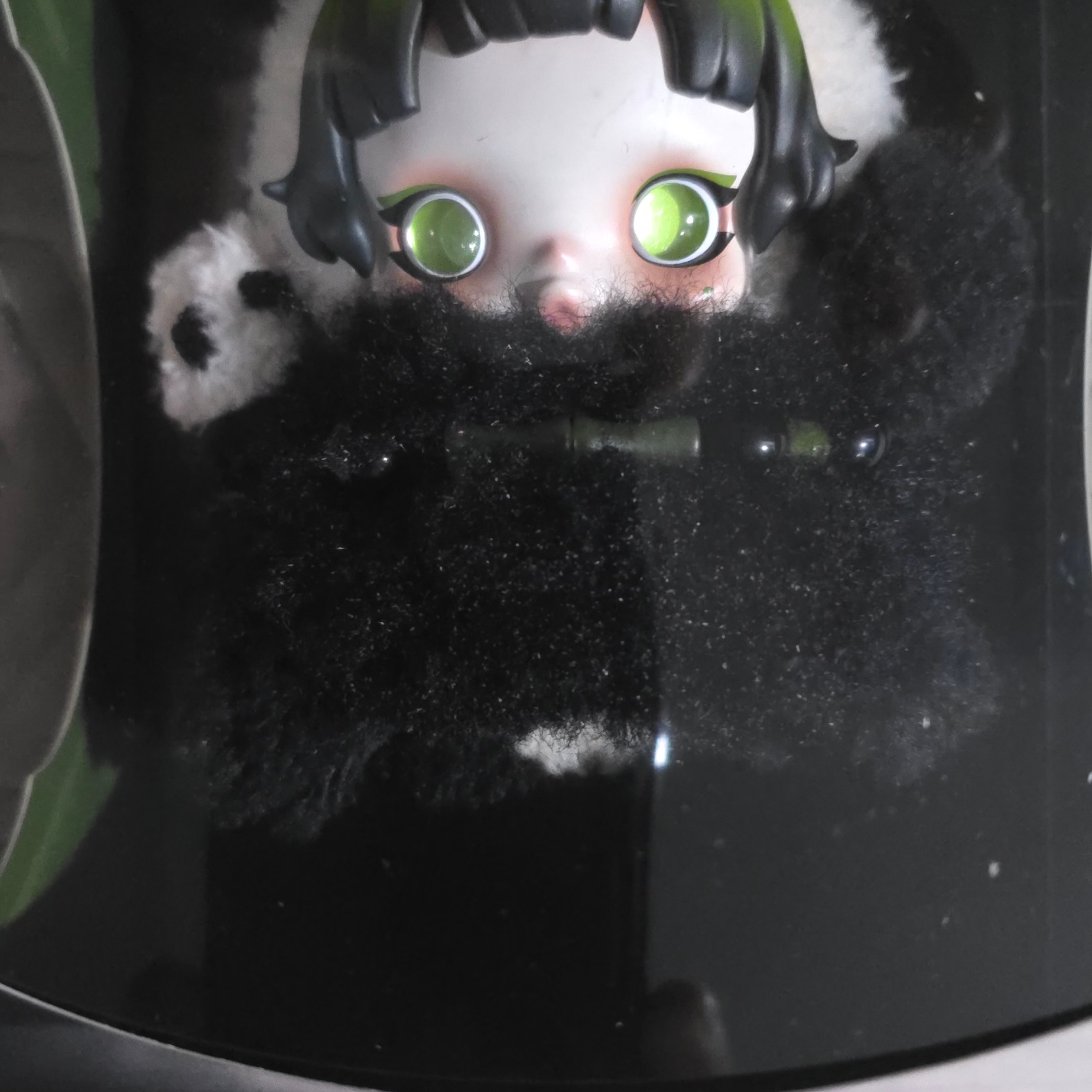 Pop Mart Skullpanda Lazy Panda Plush Doll Pendant 착용 스타일
