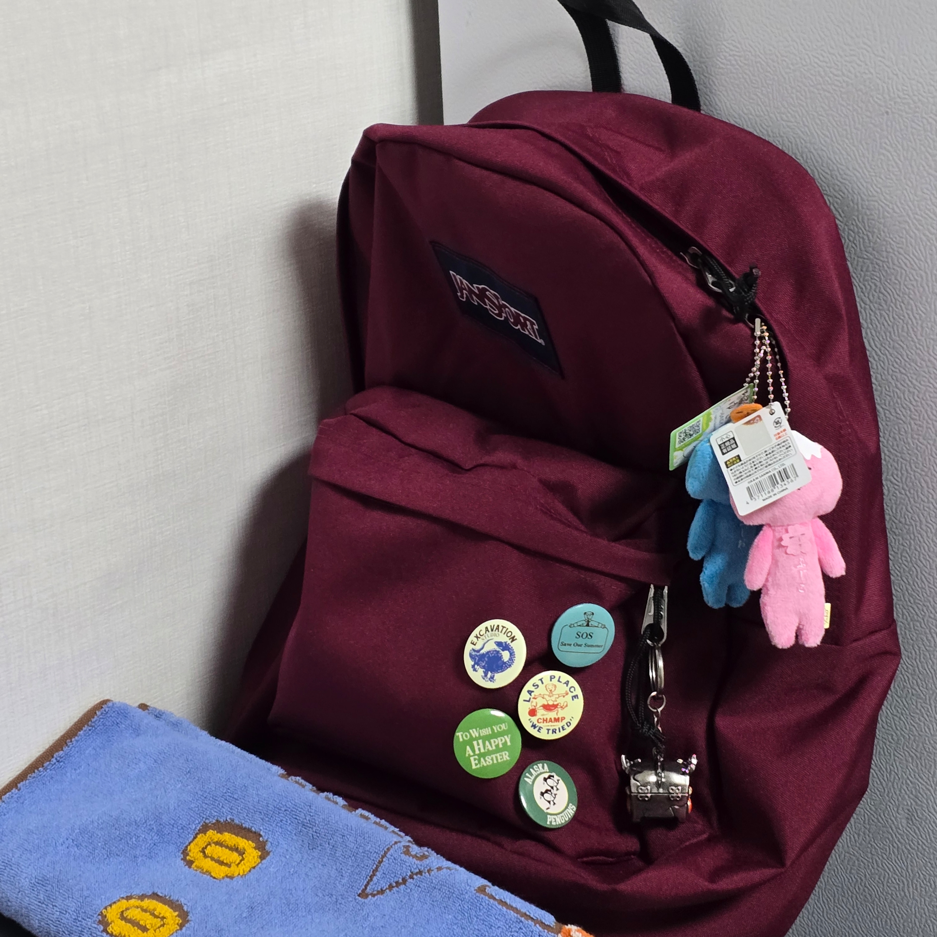 Jansport Superbreak Plus Laptop Backpack Russet Red 착용 스타일