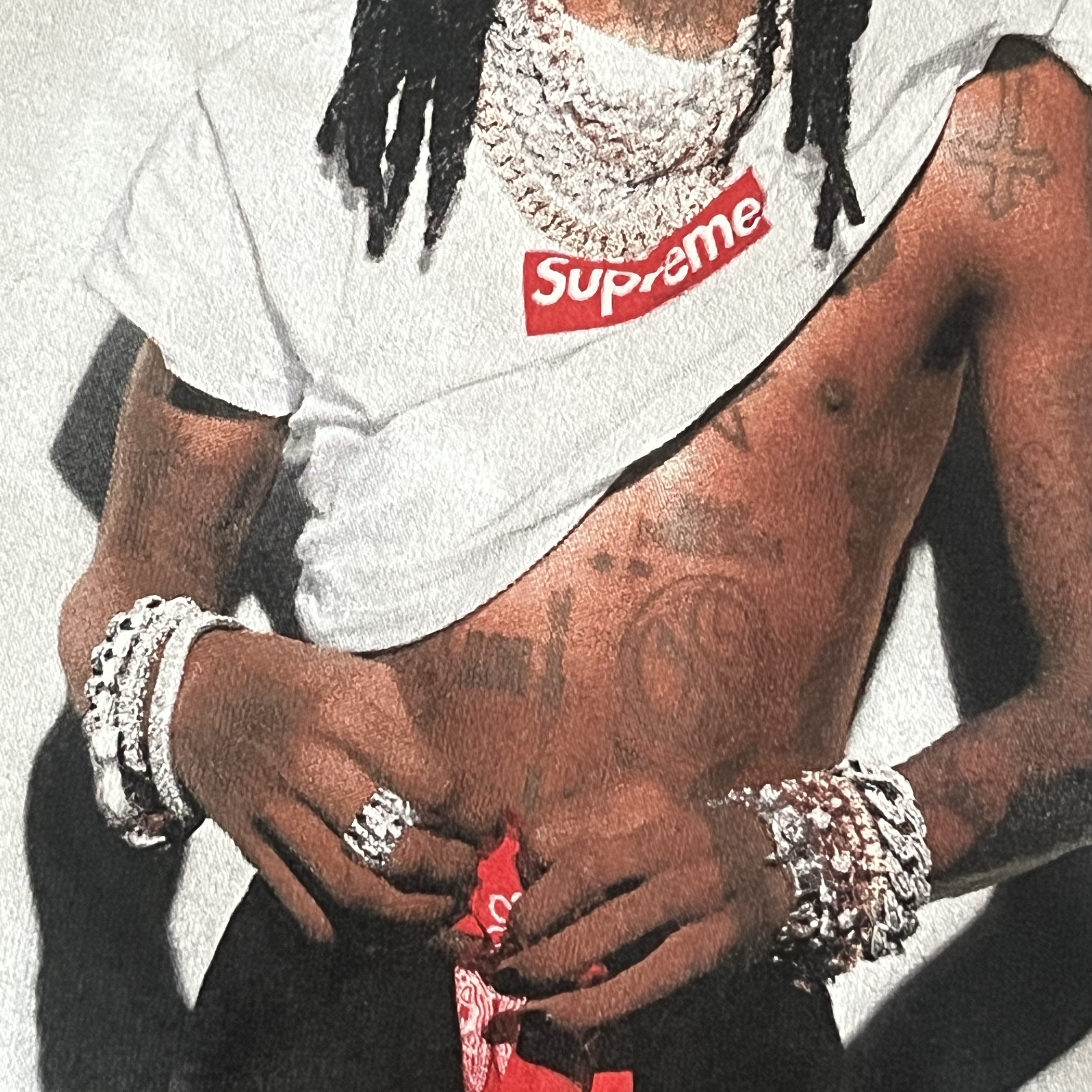Supreme Playboi Carti T-Shirt Black - 25FW 착용 스타일