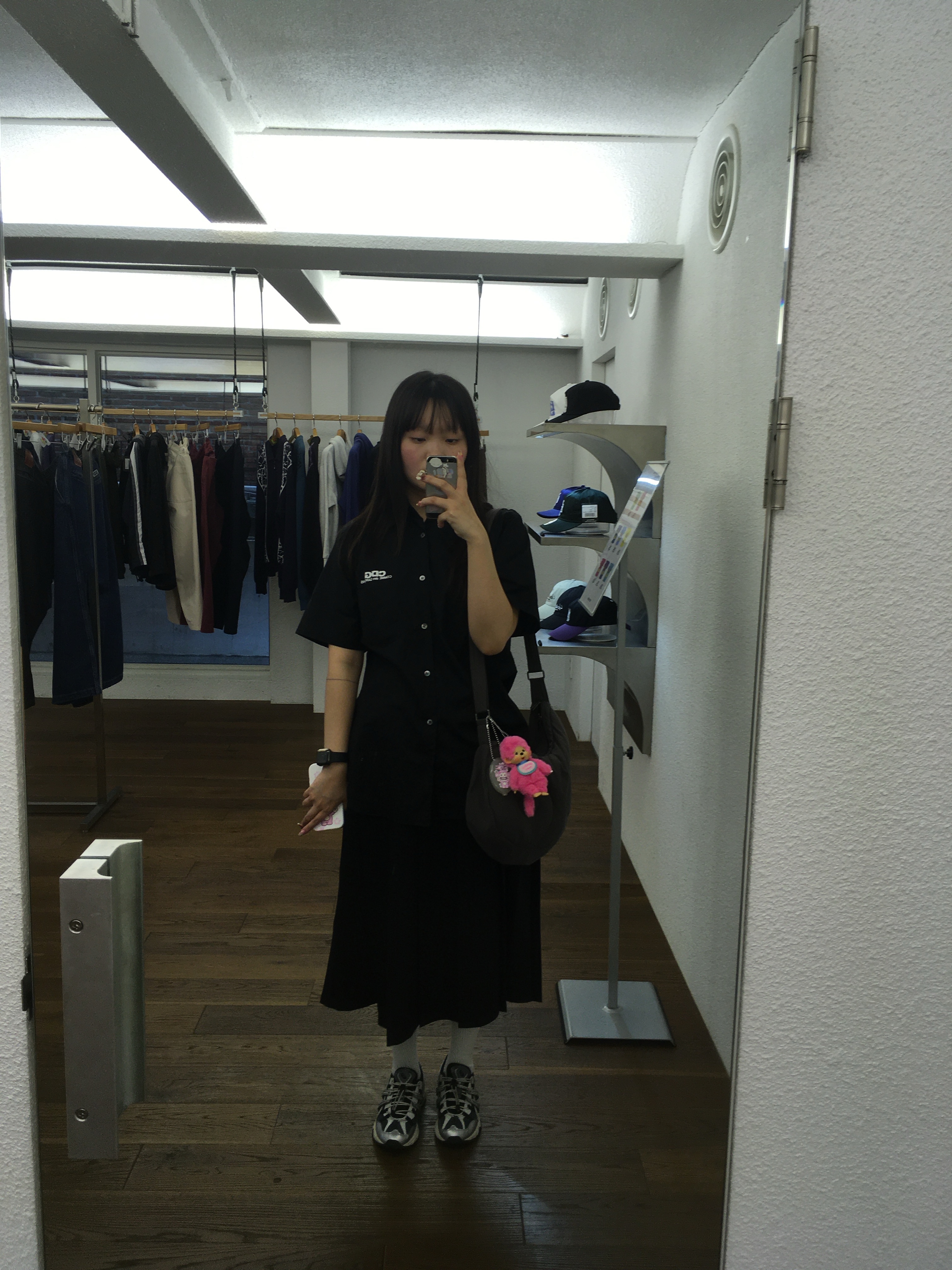 CDG Short Sleeve Shirt Black, Asics Unlimited Gel-Kayano 14 Carrier Grey Black 착용 스타일 - 1