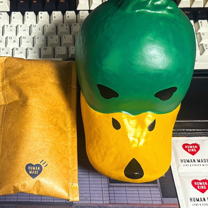 Human Made x Jins & Sun Sunglasses and Hariko Eyewear Stand Duck Green μ°©μ© μ€νμΌ - 1