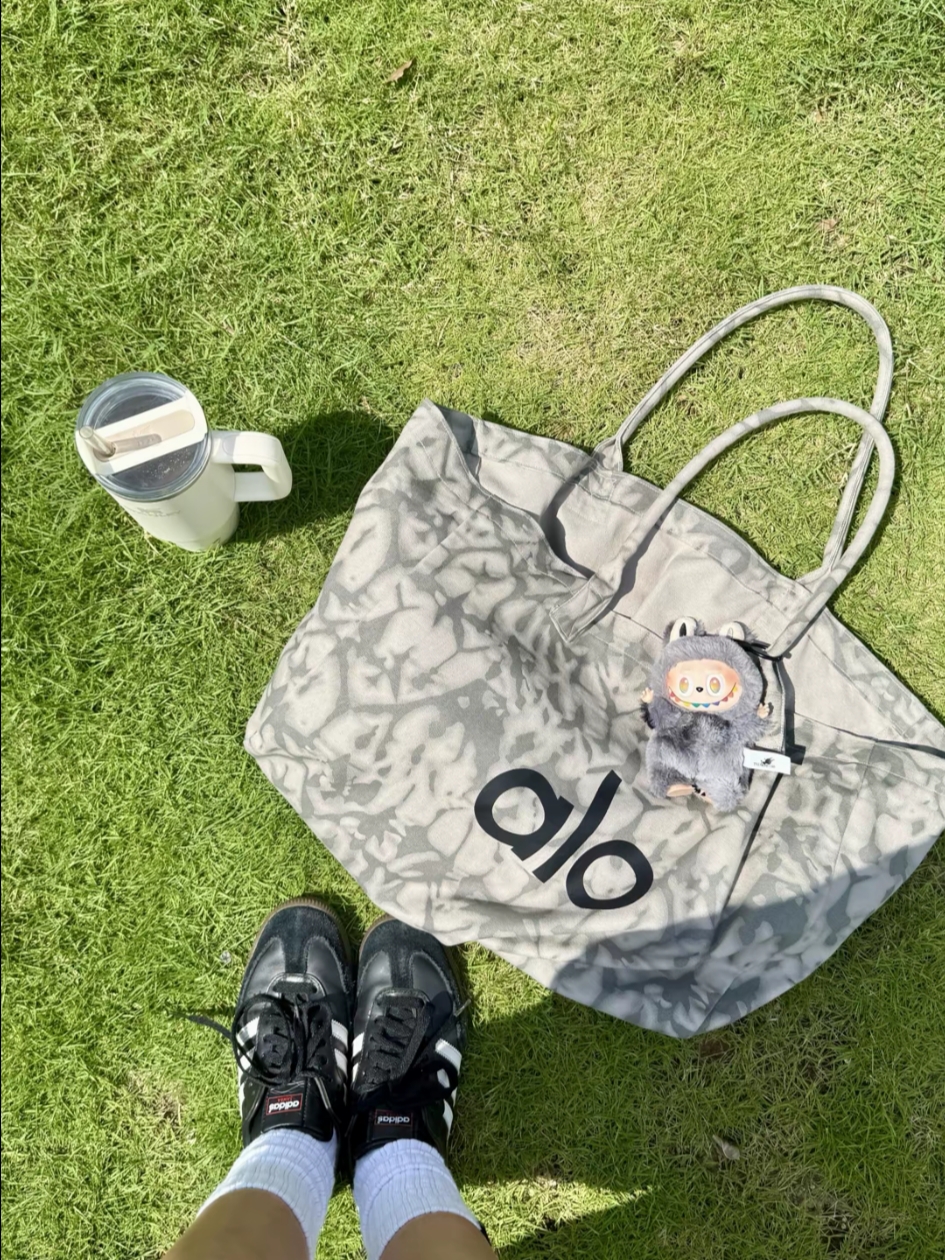 Alo Yoga Iconic Shopper Tote Bag Grey Tiedye, Pop Mart Labubu The Monsters Highlight Series Sealed Case (1 Blind Box) 착용 스타일