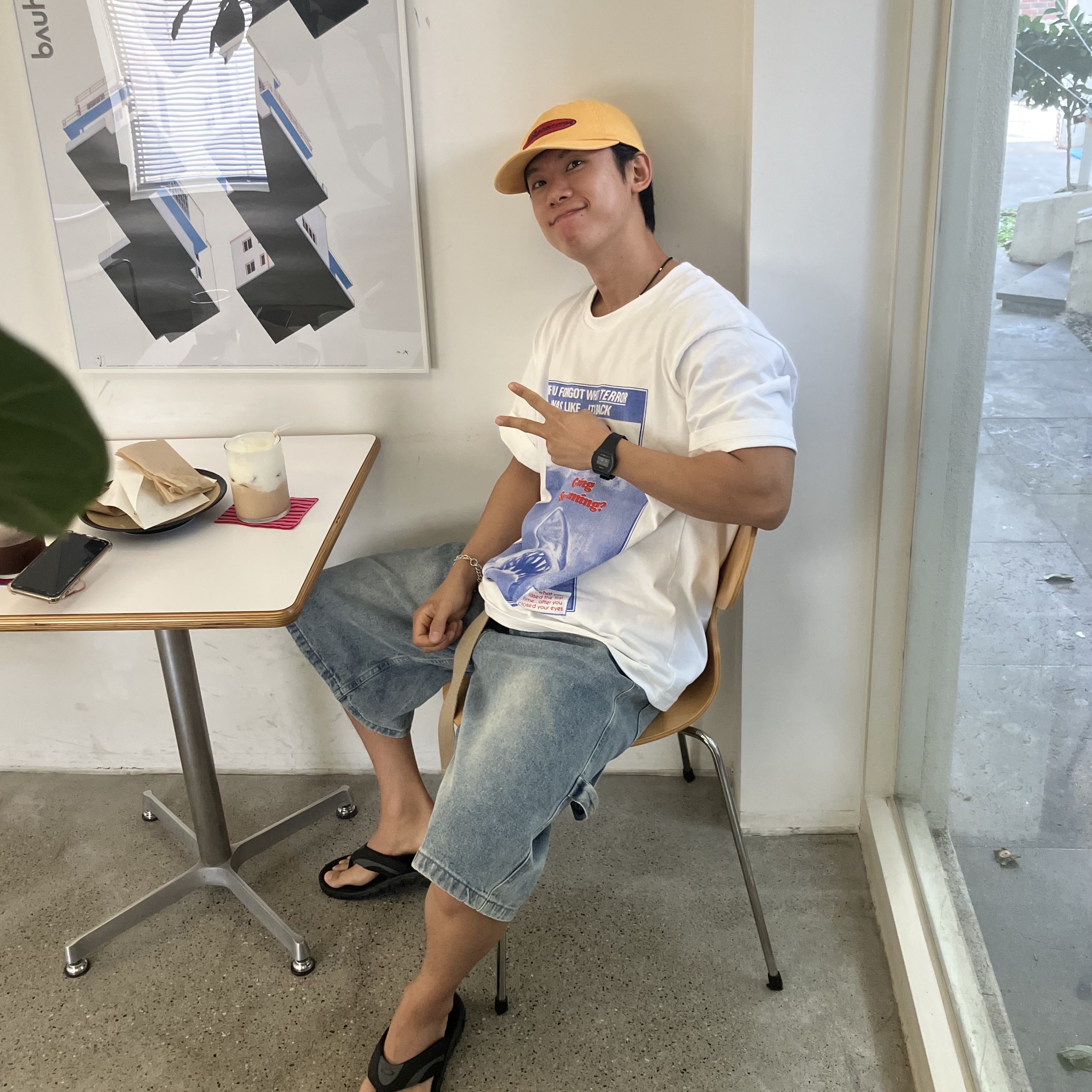 Casio x Youth LW-204-1BDF, Supreme Oval 6-Panel Pale Orange - 23SS 착용 스타일 - 3