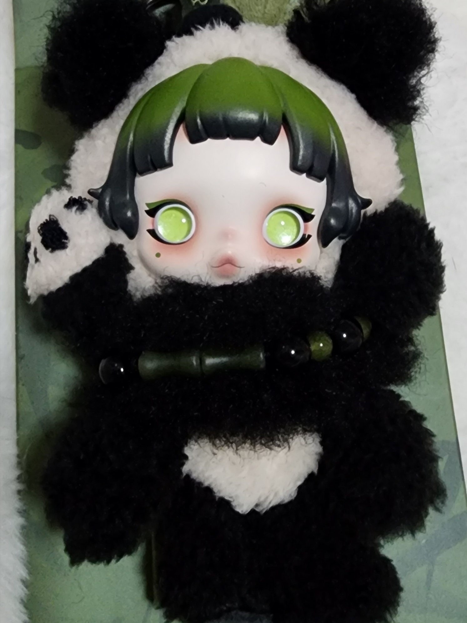 Pop Mart Skullpanda Lazy Panda Plush Doll Pendant 착용 스타일