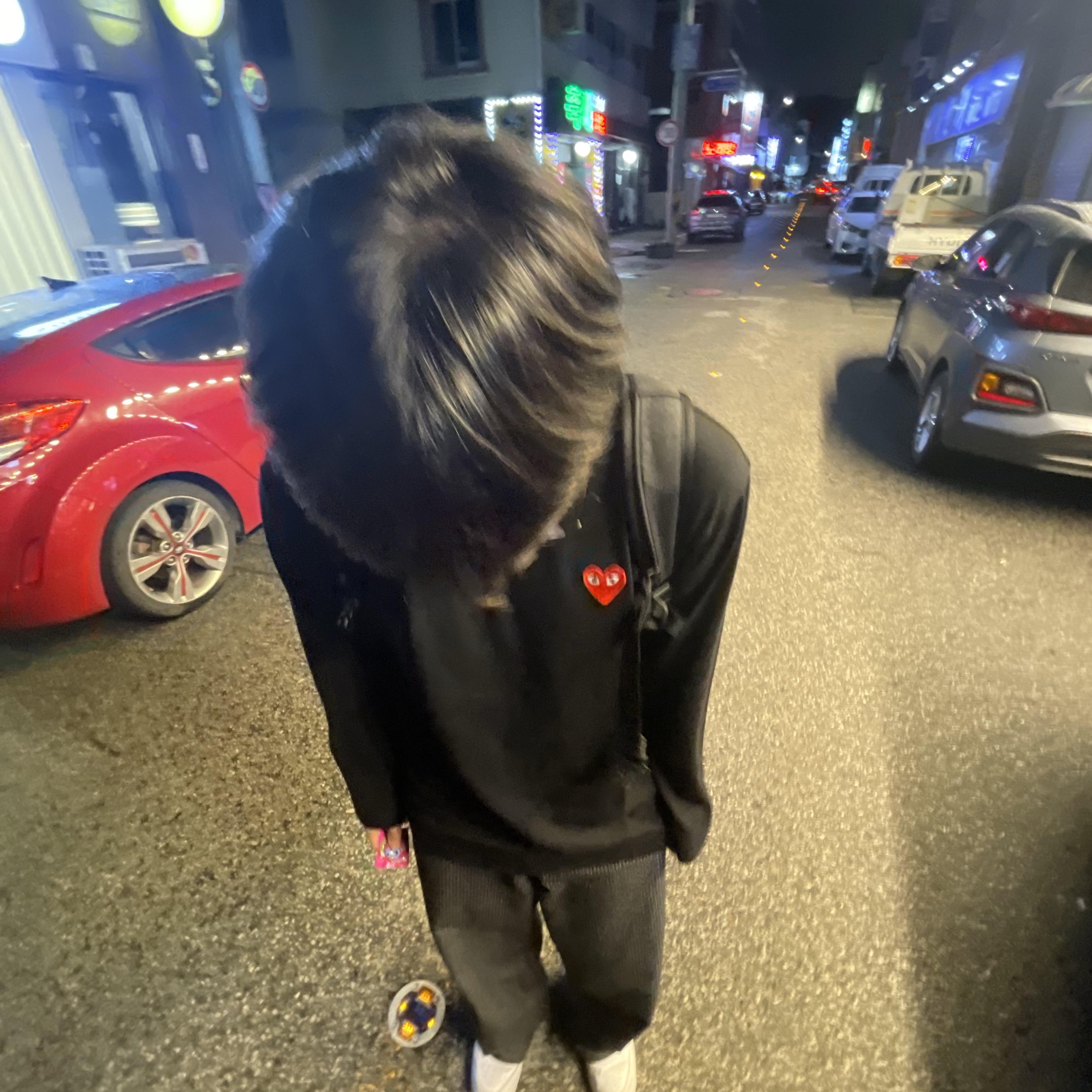 Play Comme des Garcons LS T-Shirt Black, Nike x Supreme Air Force 1 Low White 착용 스타일 - 2